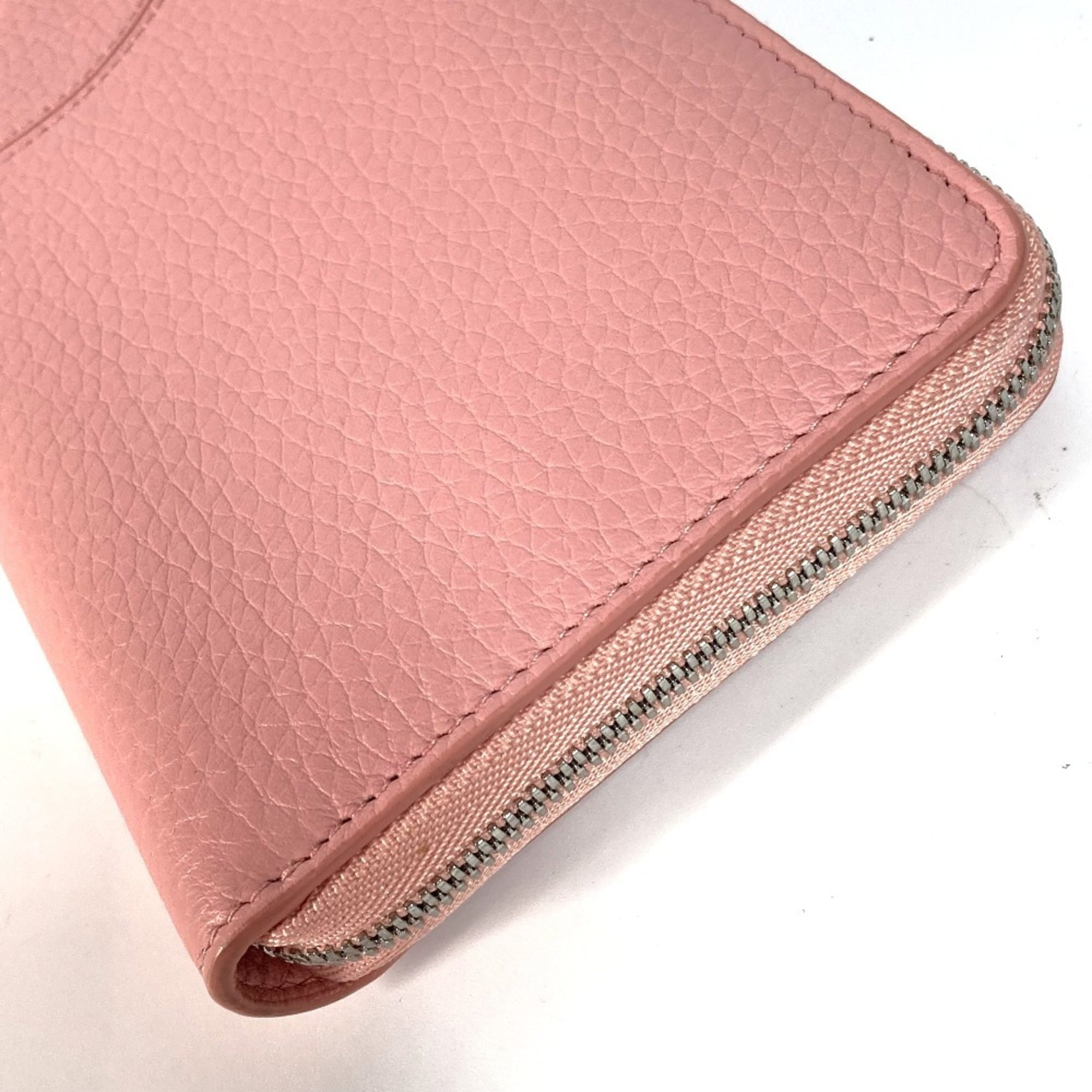 Tiffany Pink Leather Long Wallet (Bi-Fold) (Pre-Owned)