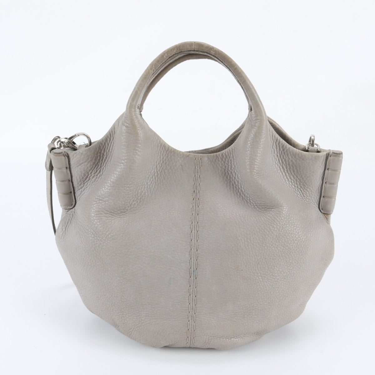 Tod's Grayish Leather Crossbody Bag Handbag Shoulder Bag Tote Bag (Pre-Owned)