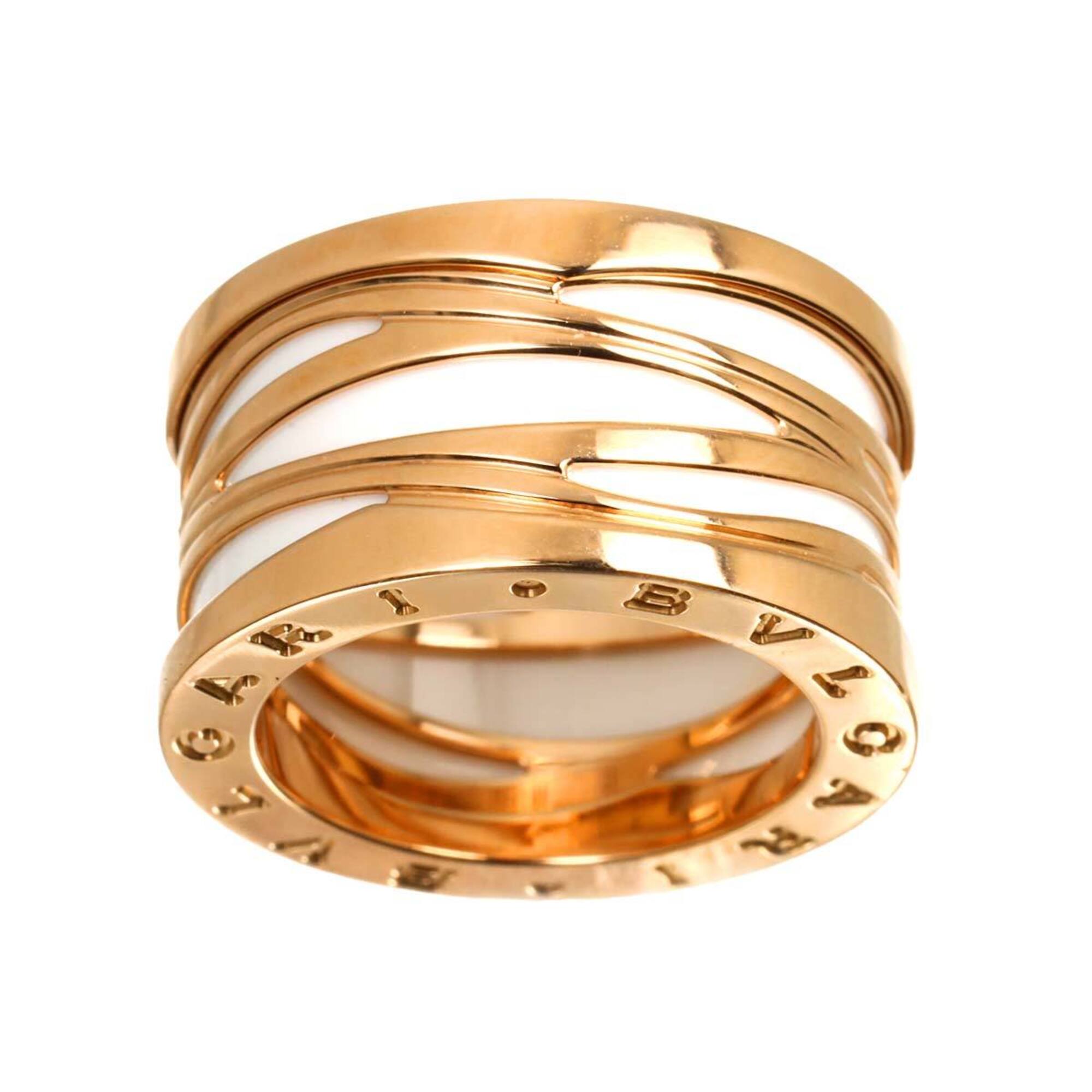 Bvlgari Pink Gold White Pink Gold (18K) Band Ring (Pre-Owned)