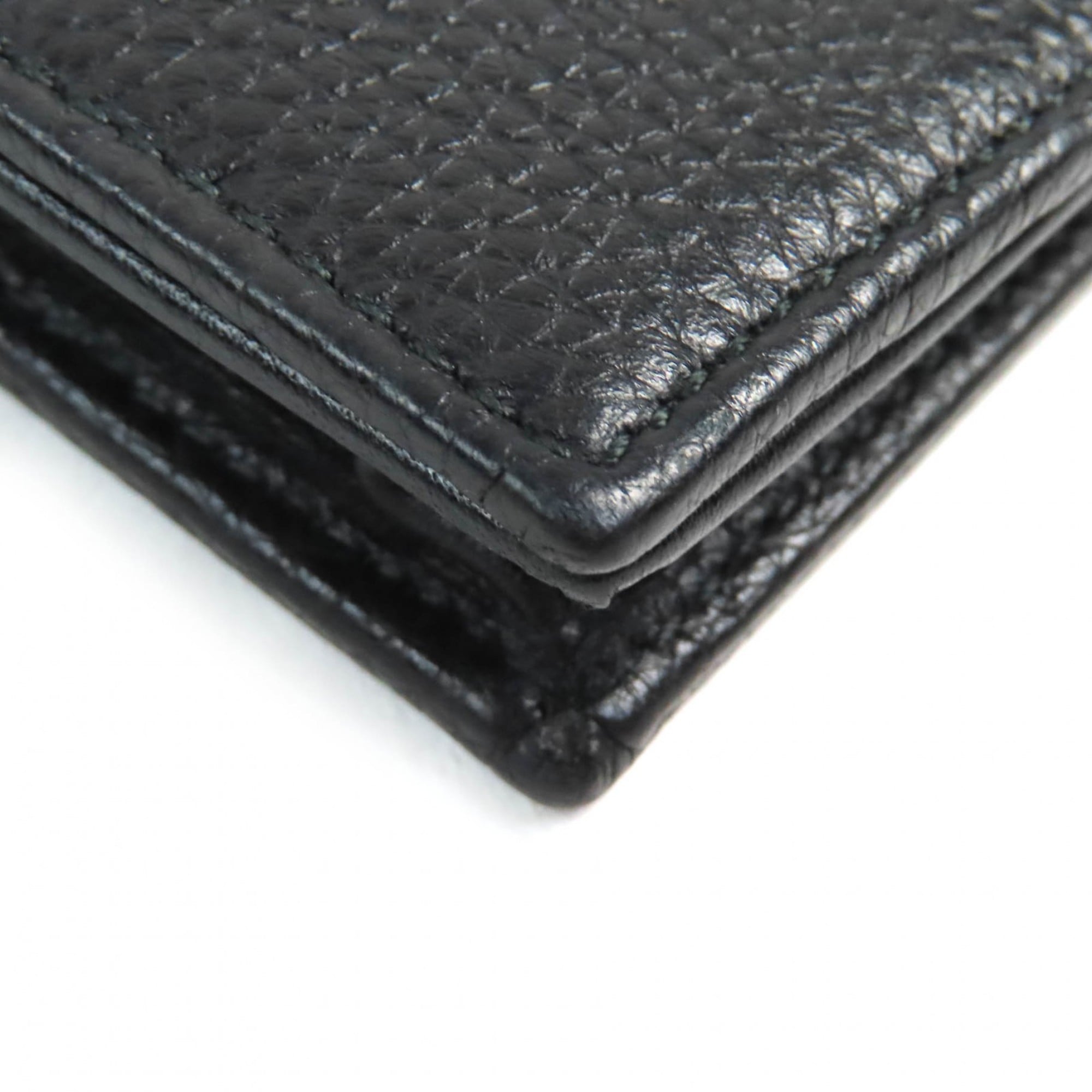 Bvlgari Black Leather Long Wallet (Bi-Fold) (Pre-Owned)