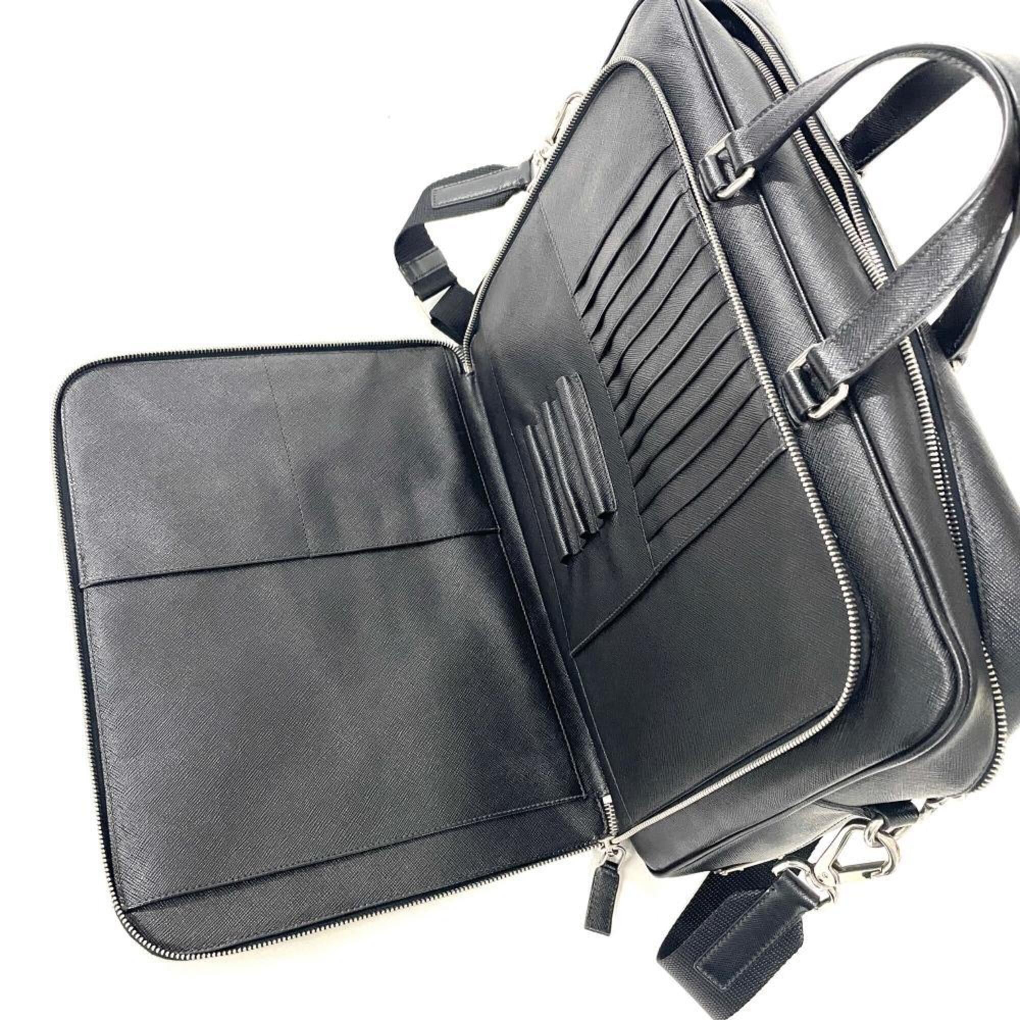 Prada Black Leather Briefcase (Pre-Owned)