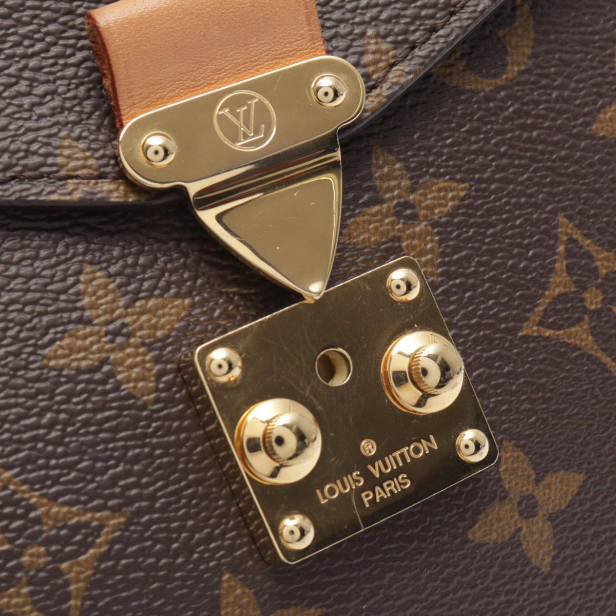 Louis Vuitton Brown Pvc Monogram Leather Coated Canvas Handbag Pochette (Pre-Owned)