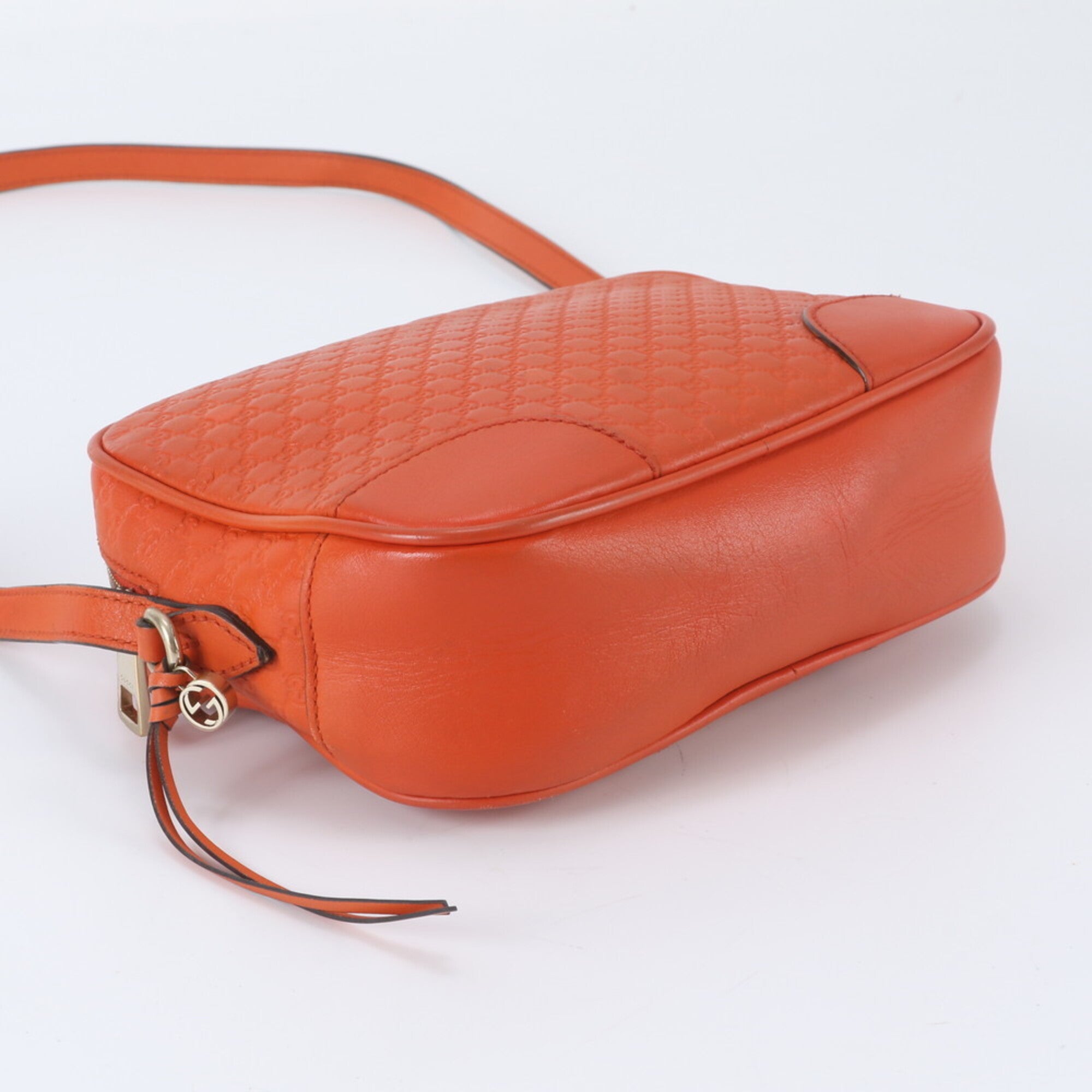 Gucci Guccissima Orange Leather Shoulder Bag (Pre-Owned)