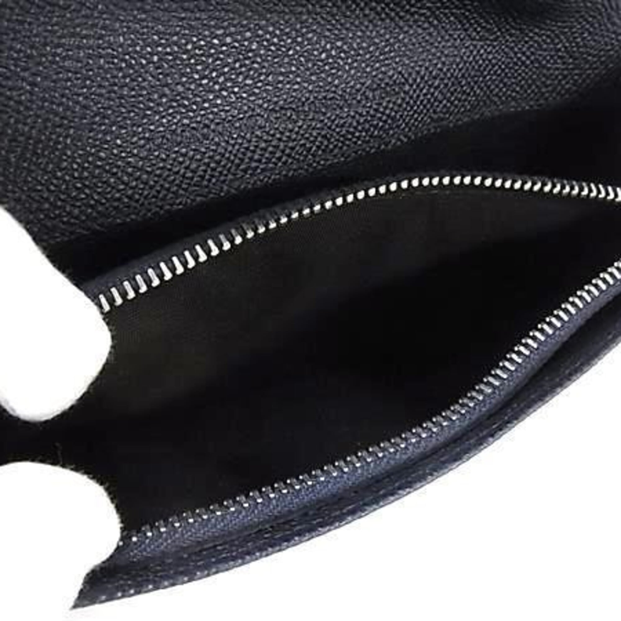 Bally Navy Leather Long Wallet (Bi-Fold) (Pre-Owned)