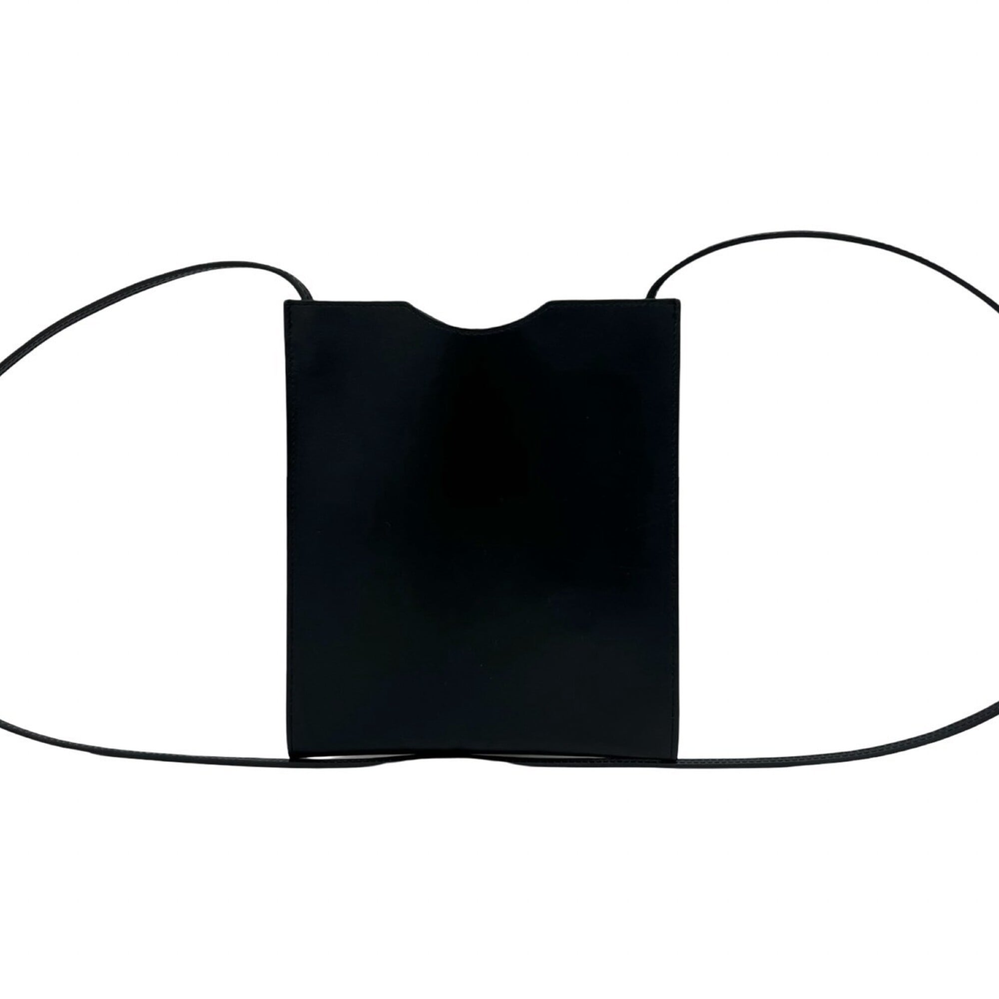 Hermes Black Leather Pochette Shoulder Bag (Pre-Owned)