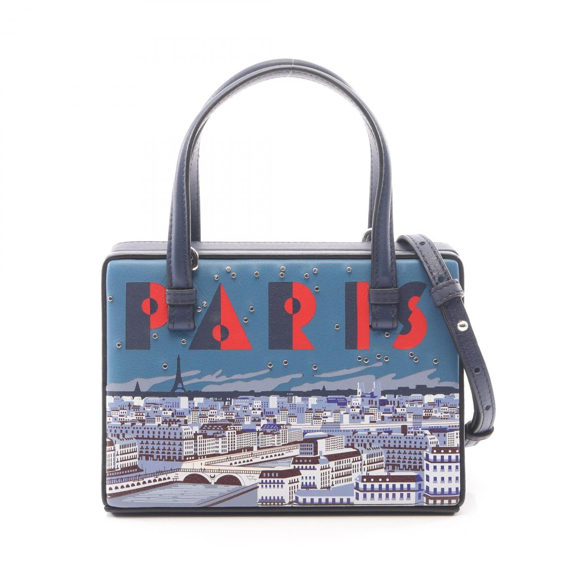 Loewe Multi-Color Navy Leather Handbag (Pre-Owned)