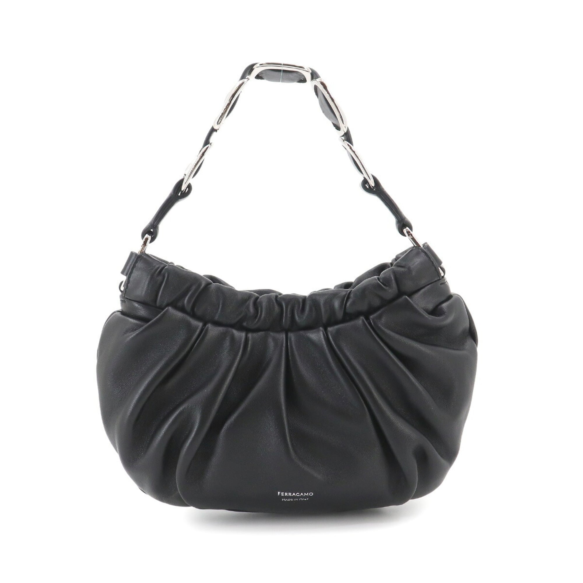 Salvatore Ferragamo Black Leather Handbag (Pre-Owned)