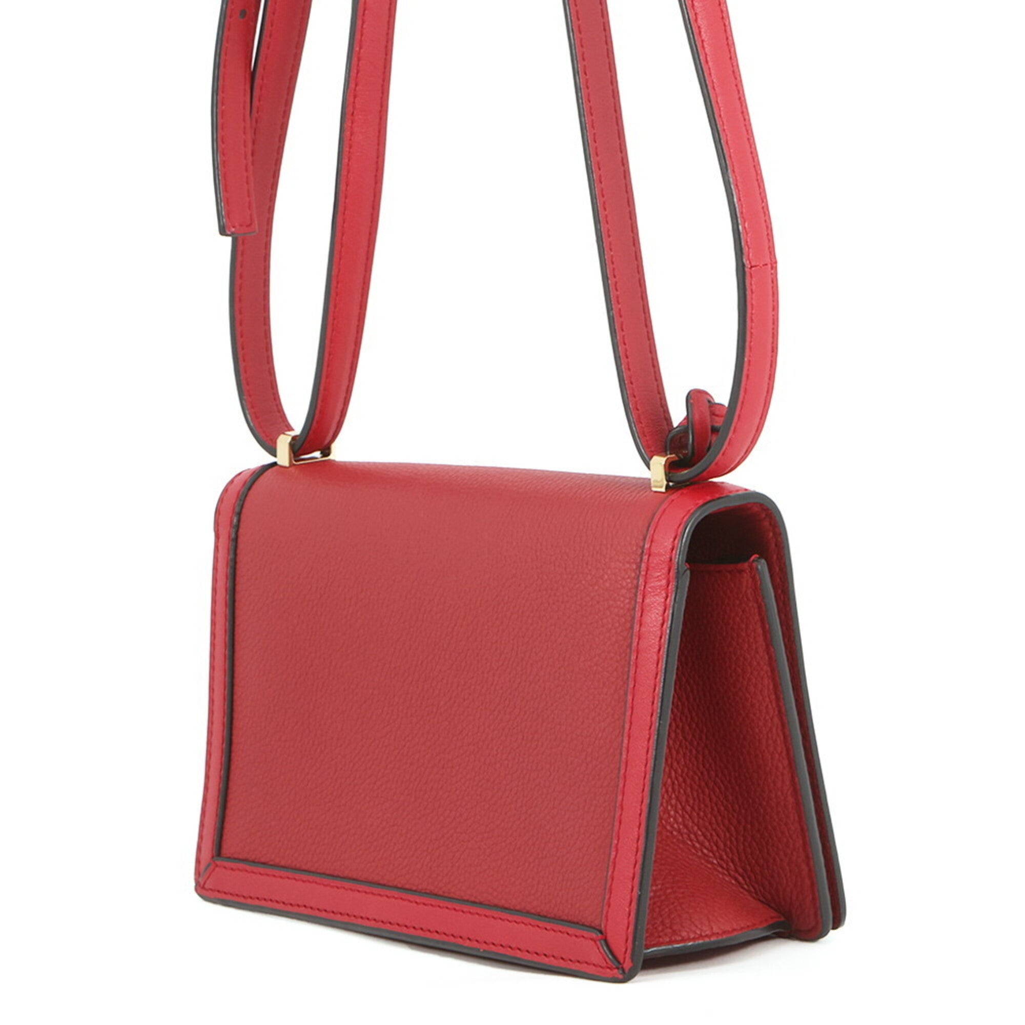 Loewe Red Color Leather Handbag Shoulder Bag (Pre-Owned)