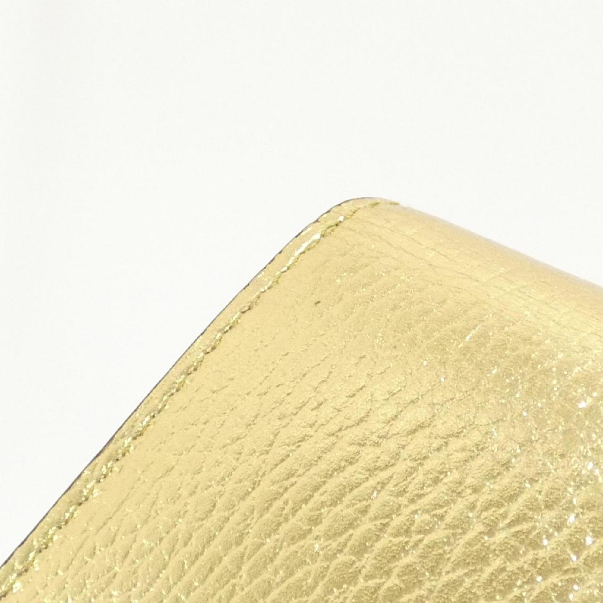 Gucci Beige Gold Gg Supreme Canvas Leather Wallet (Bi-Fold) (Pre-Owned)