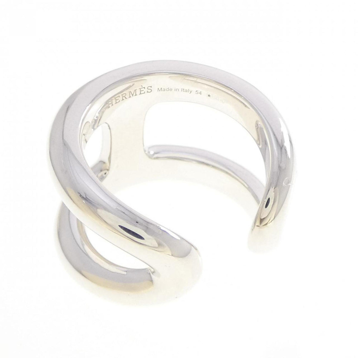 Hermes Silver 925 Band Ring (Pre-Owned)