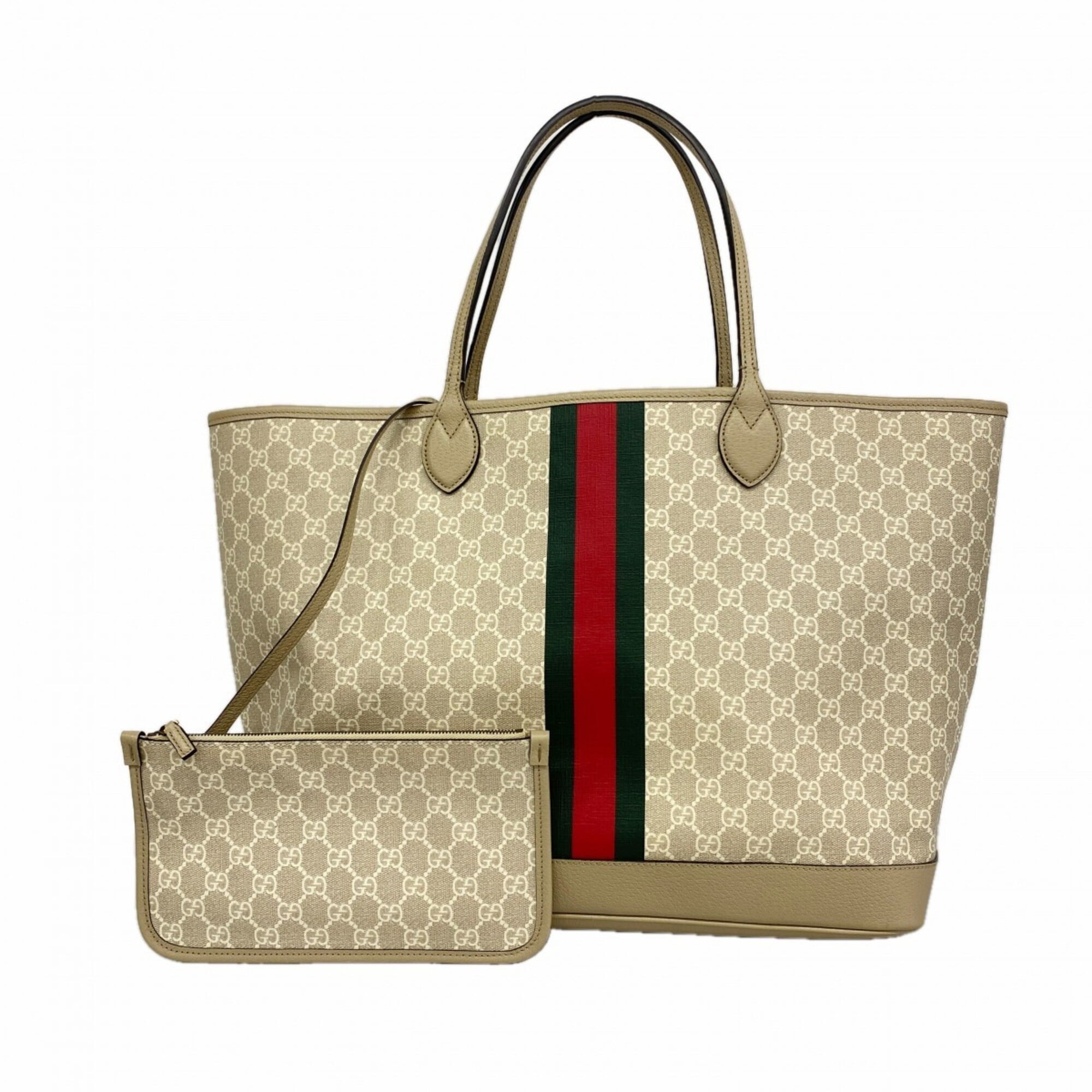 Gucci Beige Pvc Tote Bag (Pre-Owned)