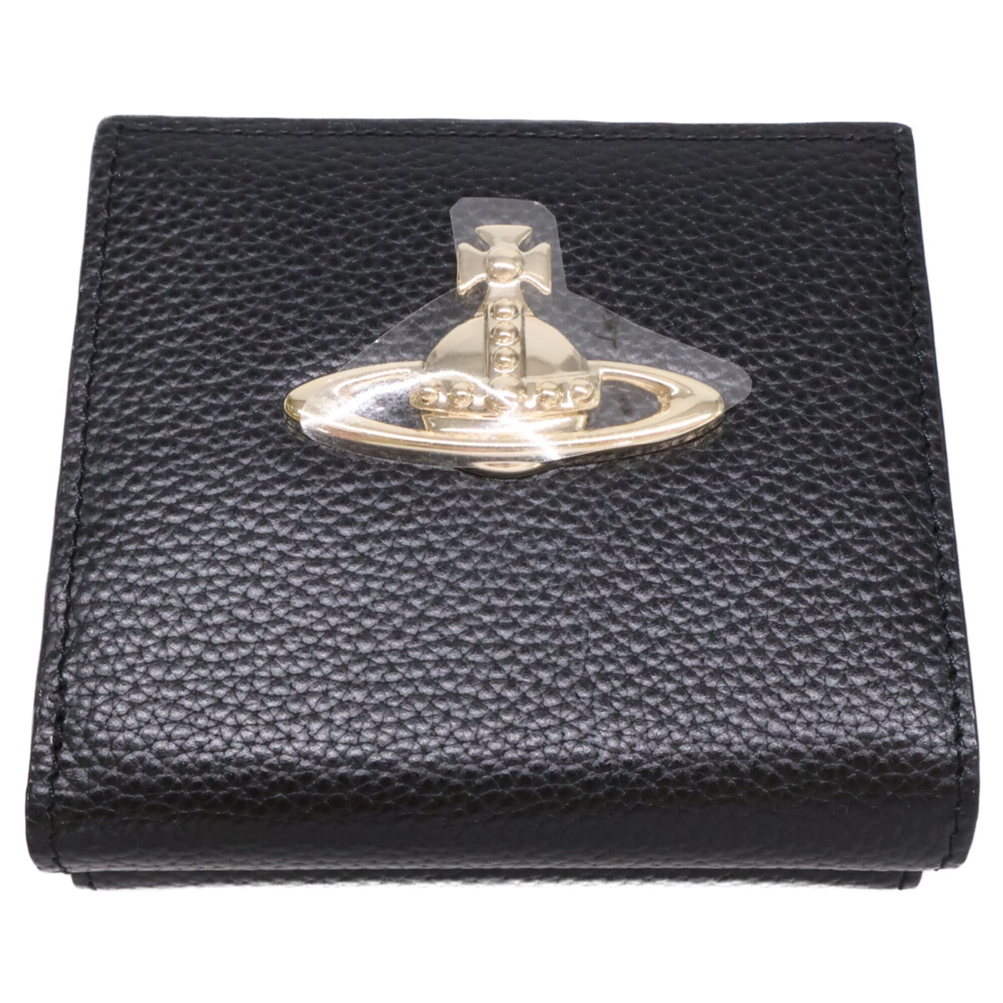 Vivienne Westwood Black Leather Wallet (Bi-Fold) (Pre-Owned)