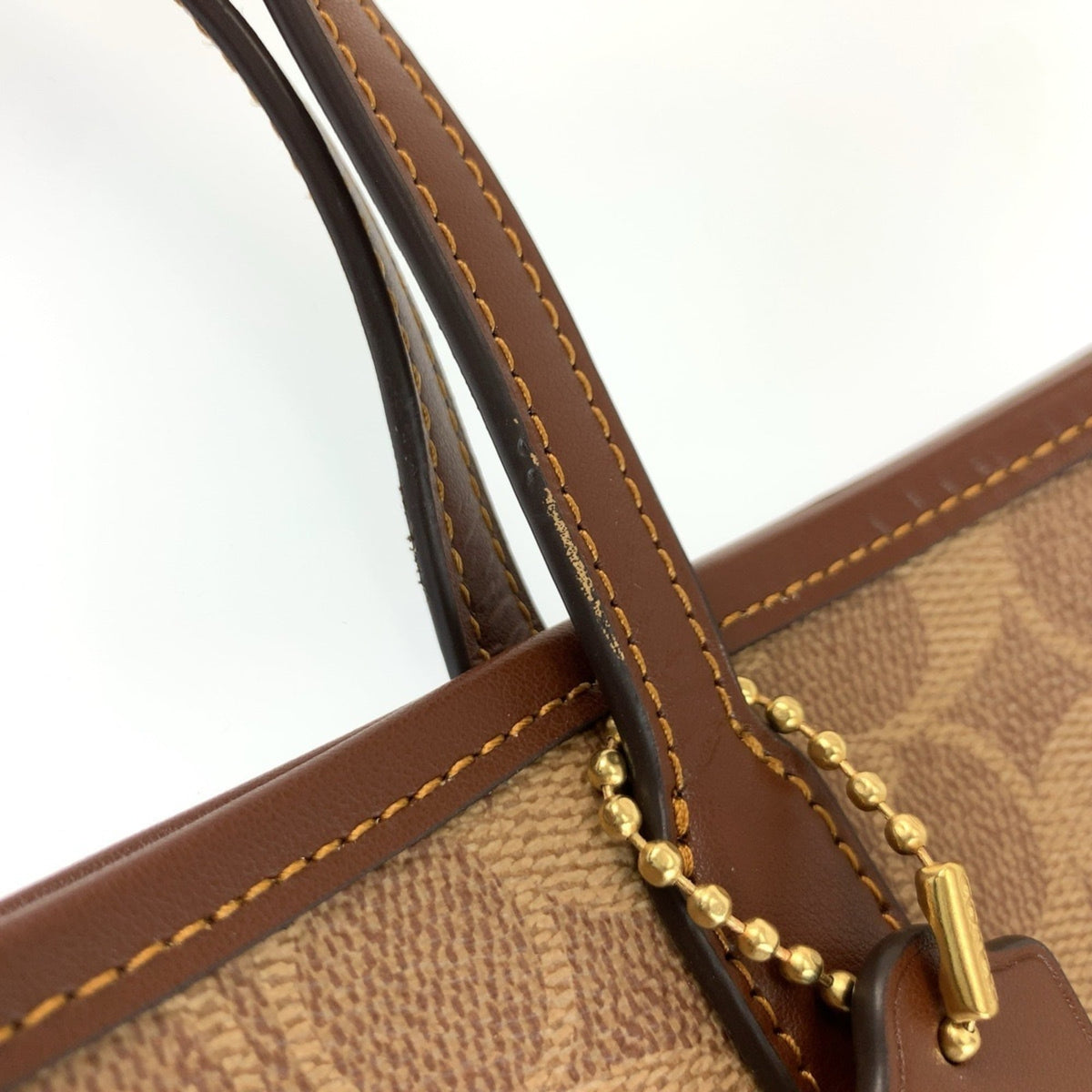 Coach Brown Pvc Shoulder Bag Tote Bag (Pre-Owned)