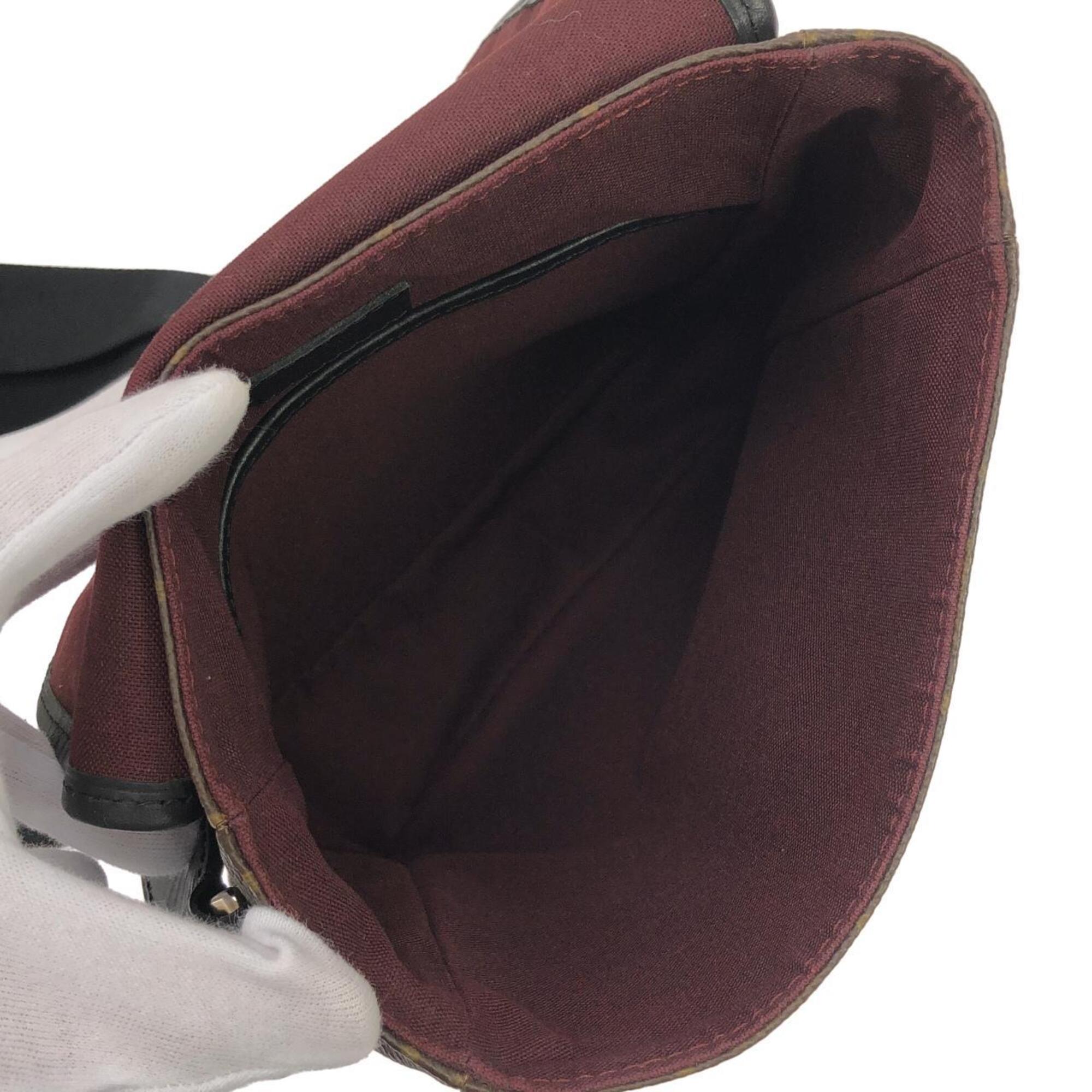 Louis Vuitton Marron Coated Canvas Shoulder Bag (Pre-Owned)