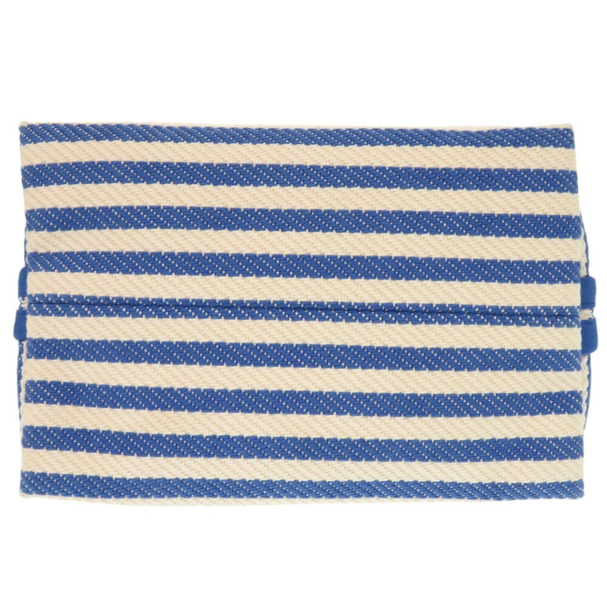 Hermes Blue Ivory Cotton Pouch (Pre-Owned)