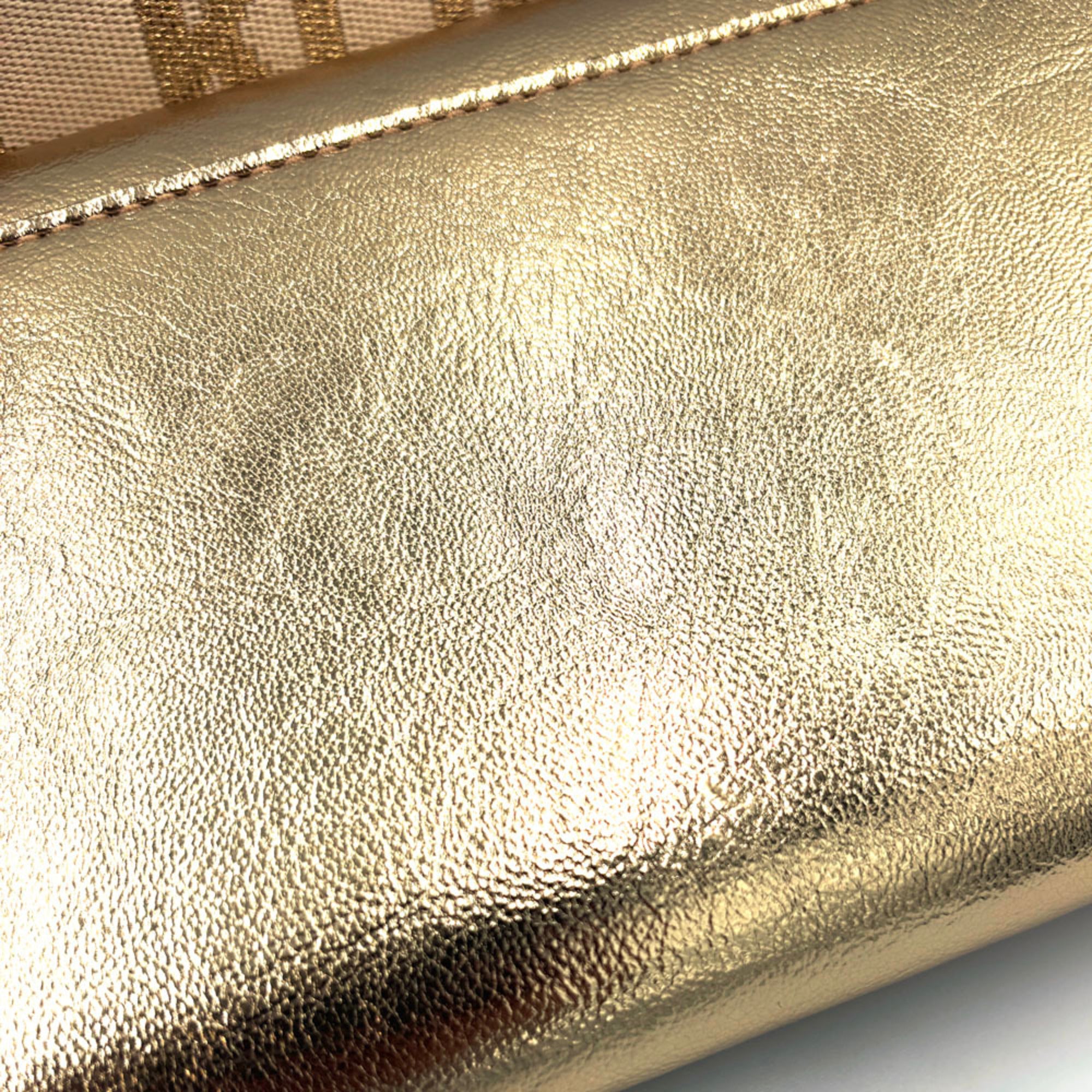 Michael Kors Gold Leather Chain/Shoulder Wallet (Pre-Owned)