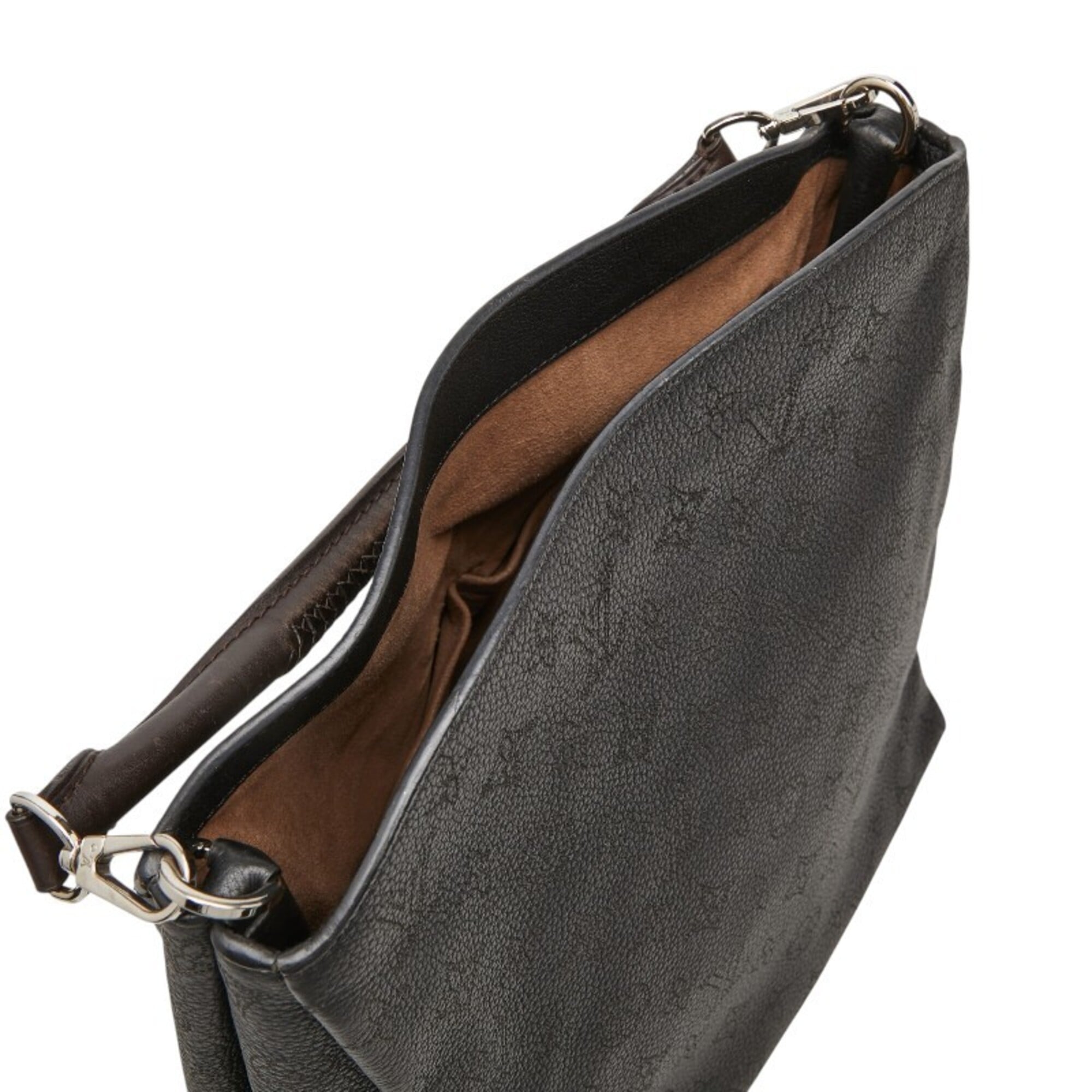 Louis Vuitton Black Leather Handbag (Pre-Owned)