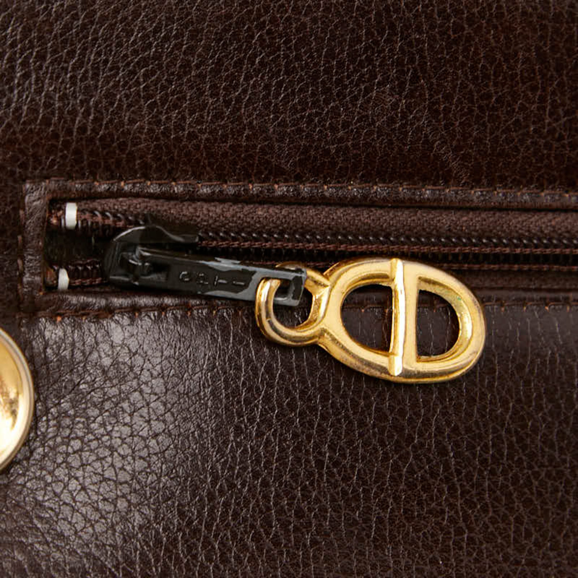 Christian Dior Brown Leather Shoulder Bag (Pre-Owned)
