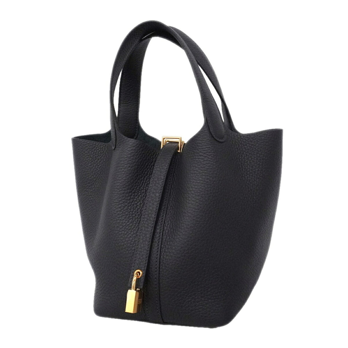 Hermes Blue Nuit Taurillon Clemence Leather Handbag (Pre-Owned)