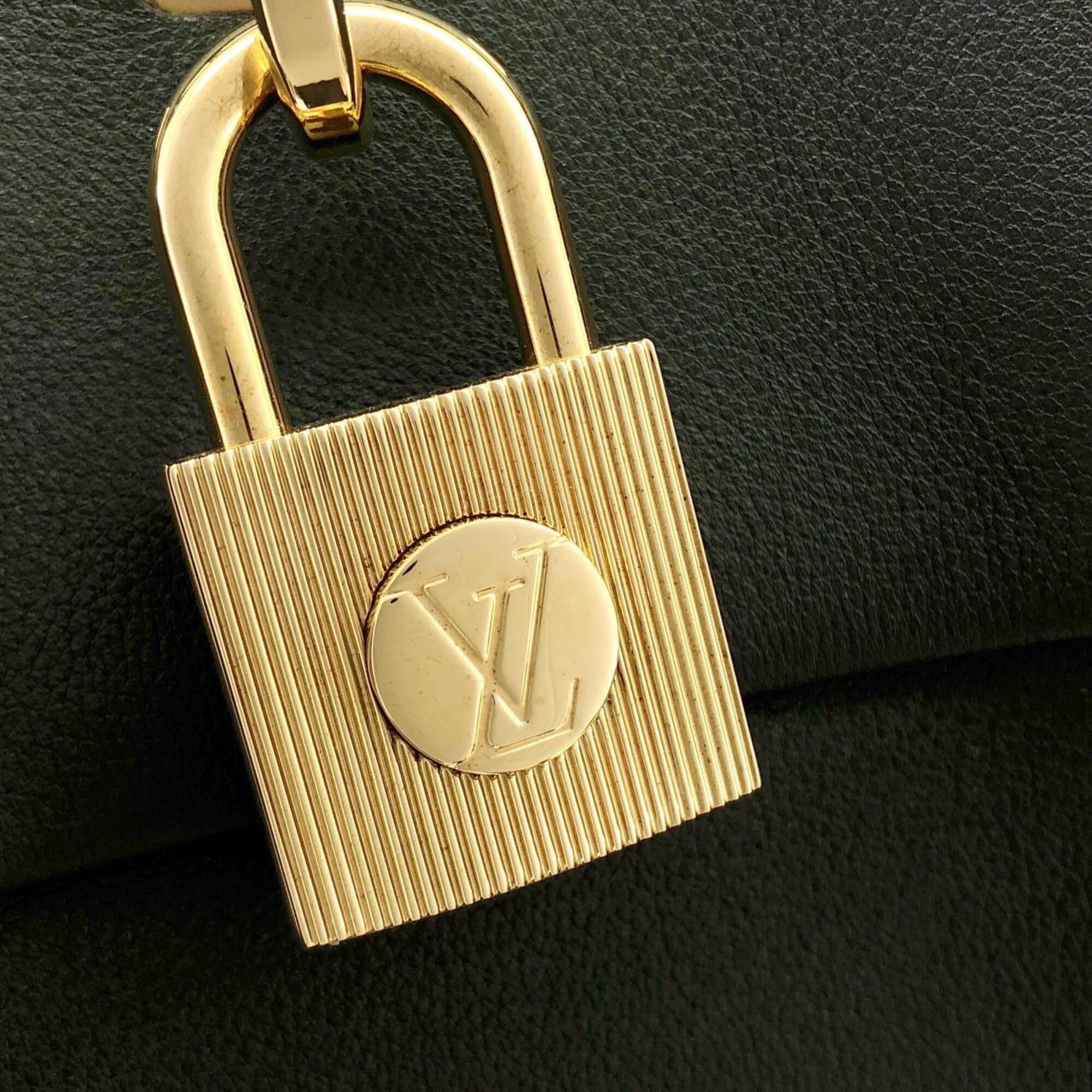 Louis Vuitton Black Leather Pouch Shoulder Bag (Pre-Owned)