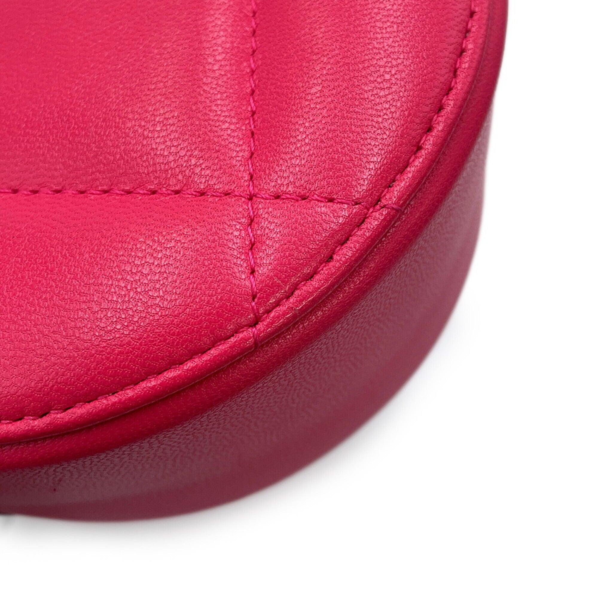 Chanel Pink Leather Handbag Shoulder Bag (Pre-Owned)