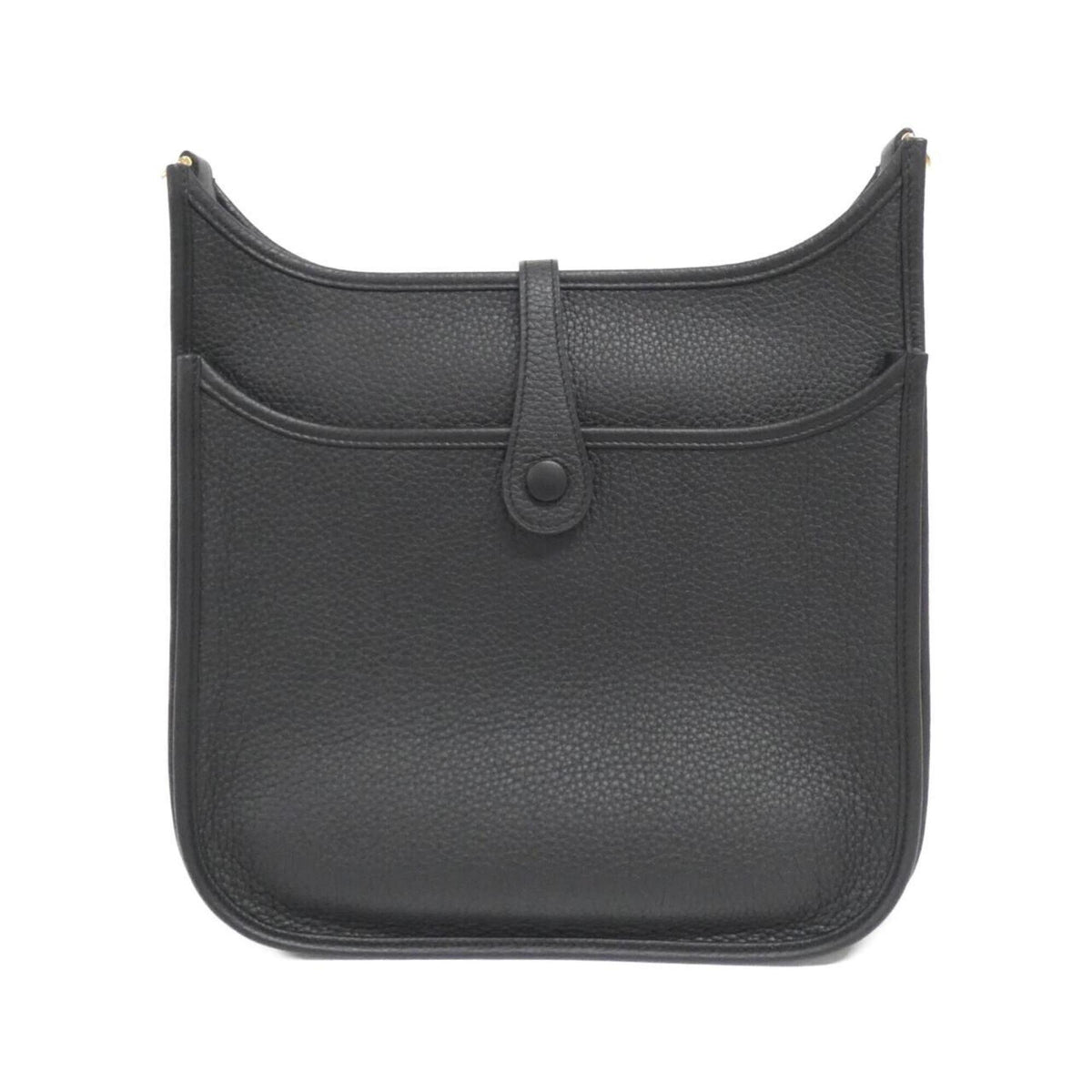 Hermes Black Taurillon Clemence Leather Shoulder Bag (Pre-Owned)