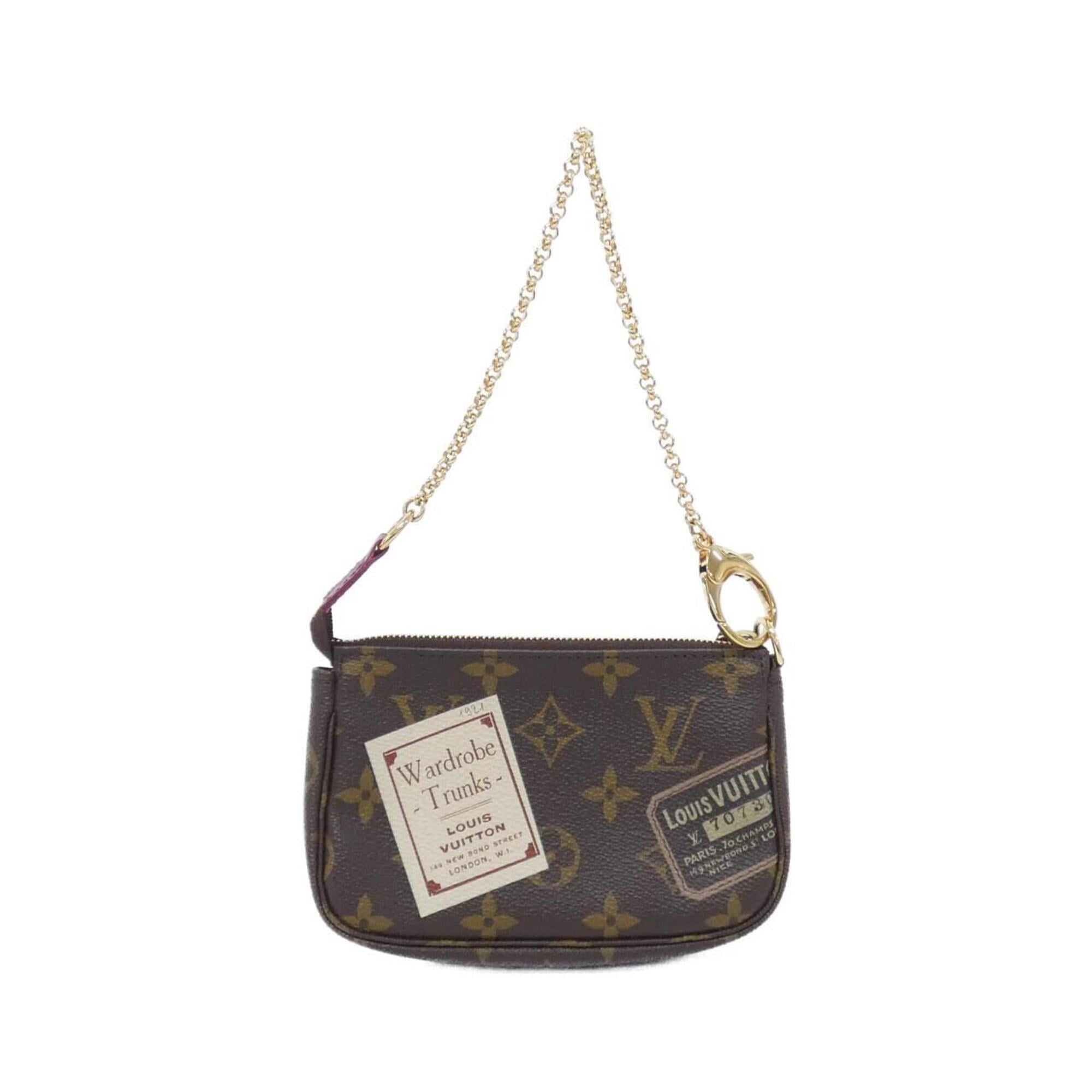 Louis Vuitton Marron Coated Canvas Pochette Pouch (Pre-Owned)