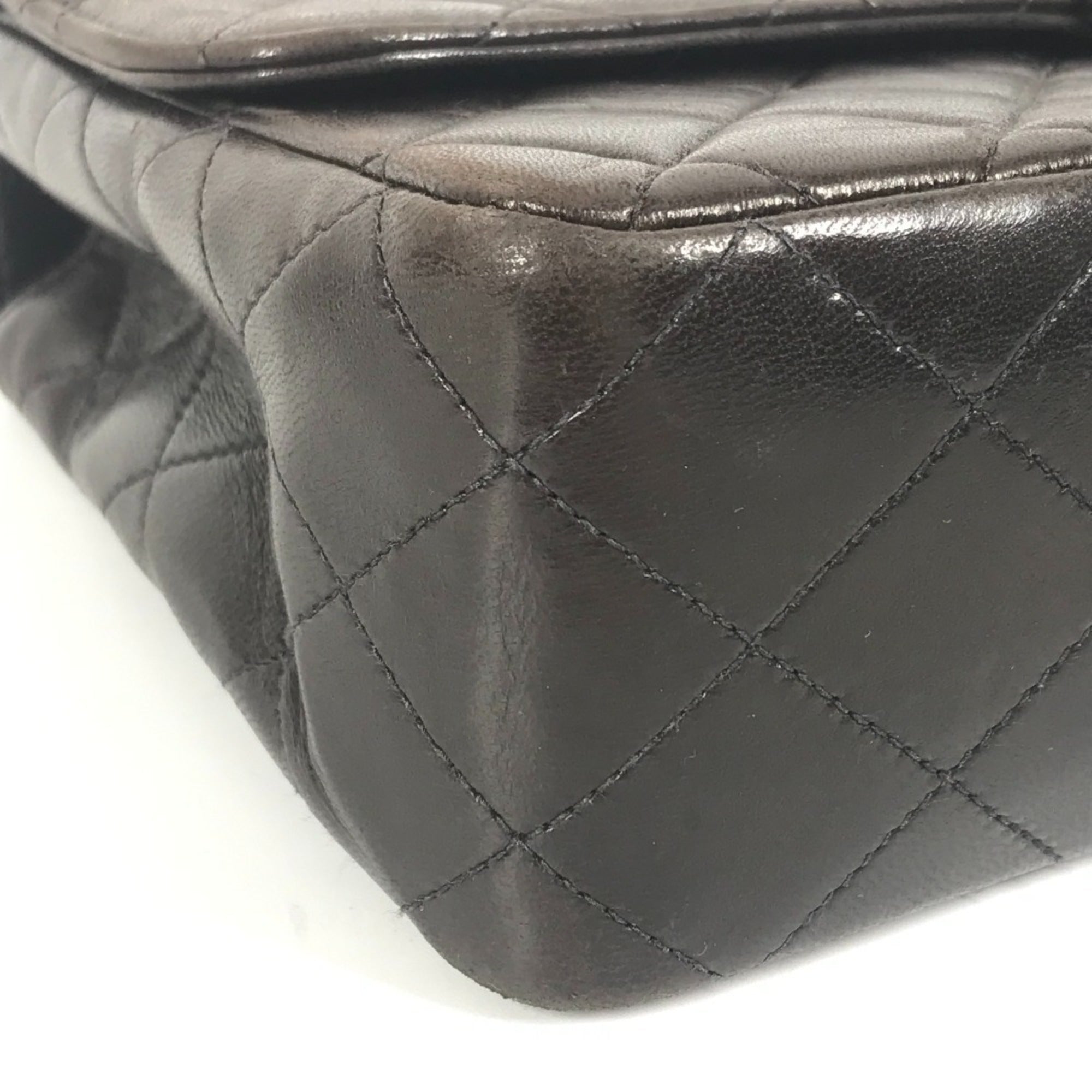 Chanel Black Leather Handbag Tote Bag (Pre-Owned)