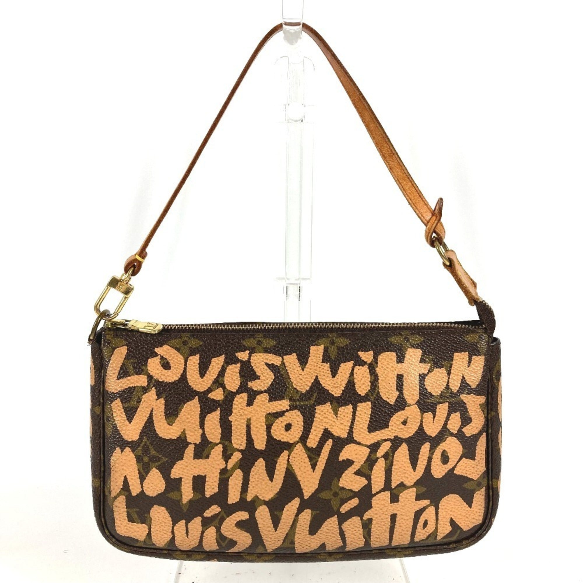 Louis Vuitton Monogram Graffiti Brown Orange Monogram Graffiti Handbag Pochette Shoulder Bag (Pre-Owned)