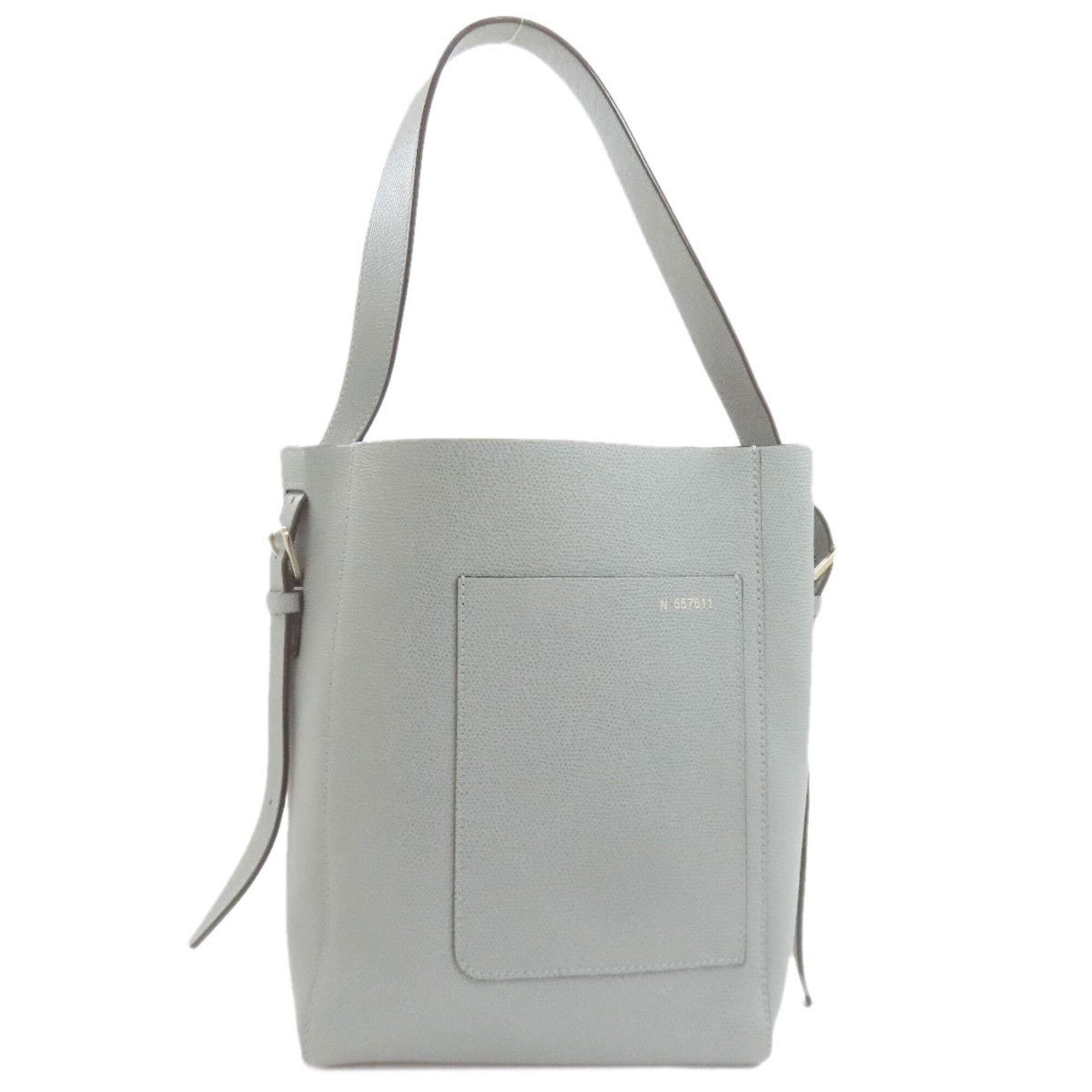 Valextra Light Blue Leather Shoulder Bag (Pre-Owned)