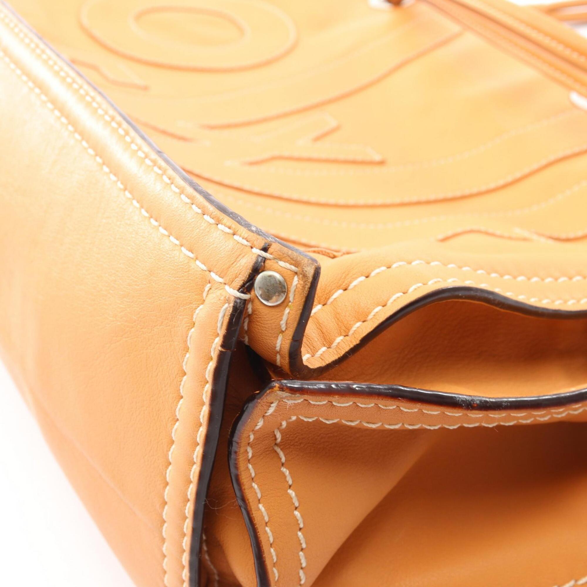 Loewe Brown Leather Handbag Tote Bag (Pre-Owned)