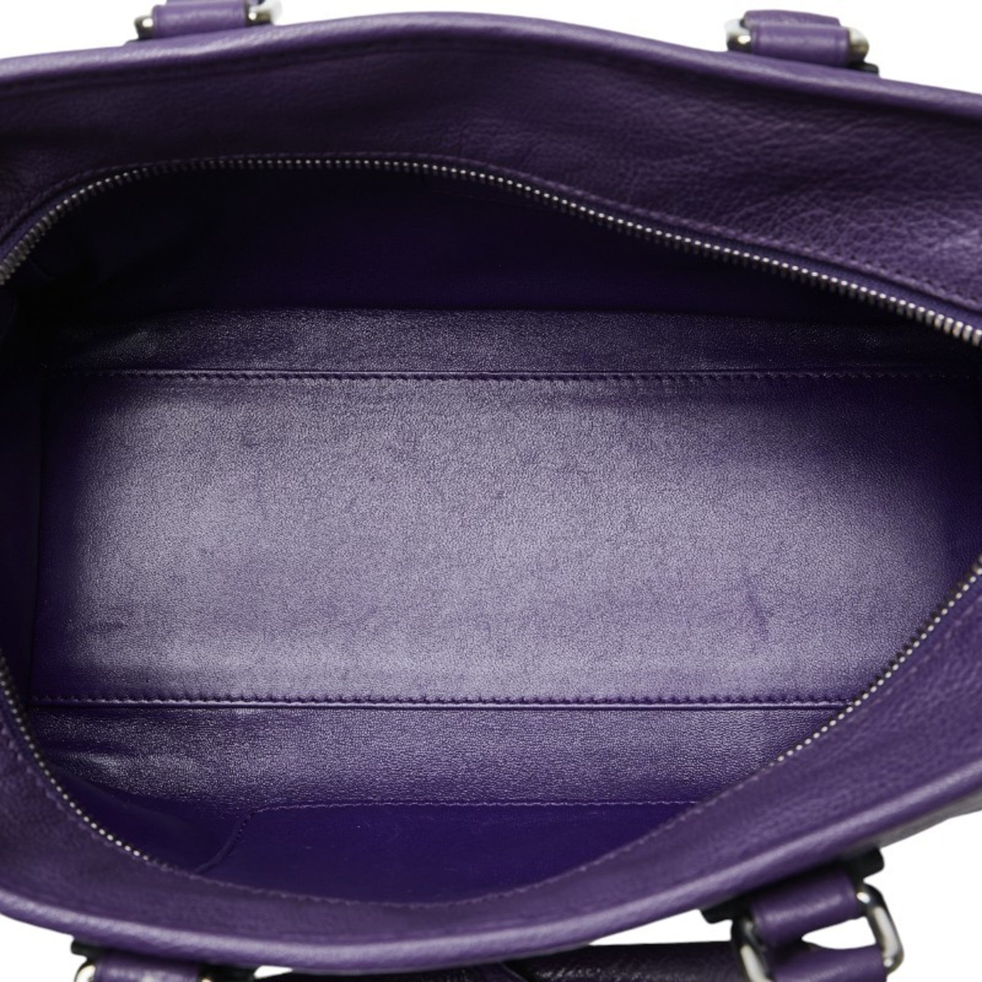 Loewe Purple Leather Handbag (Pre-Owned)