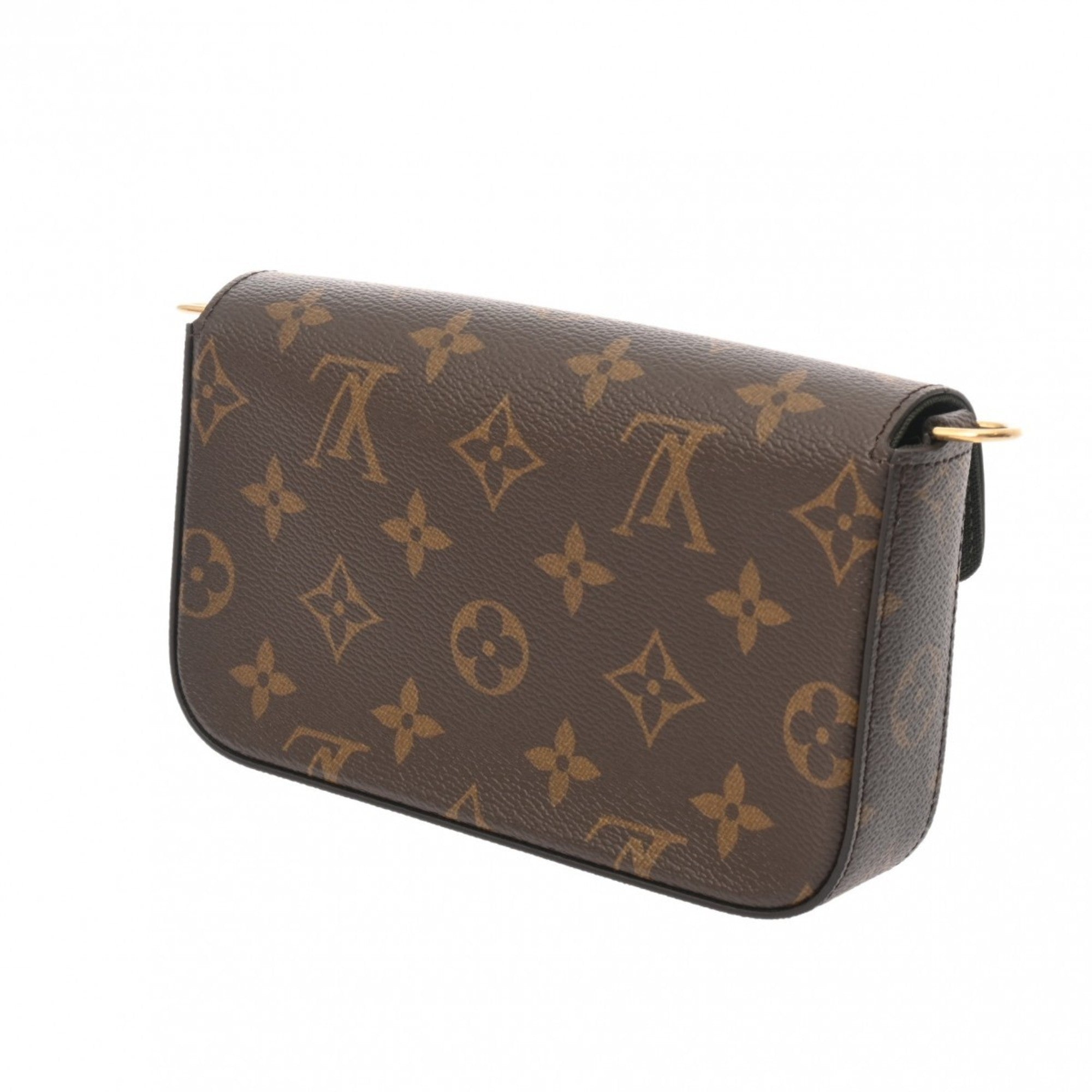 Louis Vuitton Brown Khaki Monogram Pouch Shoulder Bag (Pre-Owned)