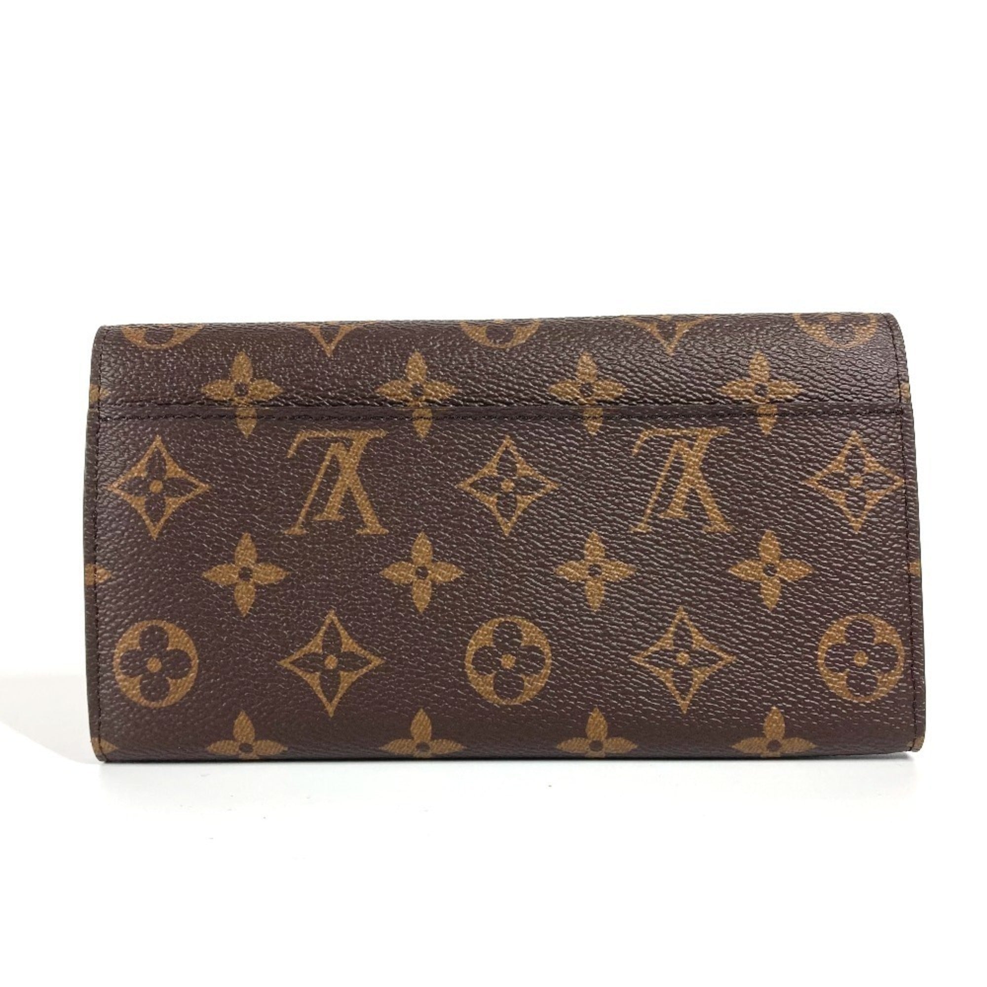 Louis Vuitton Blue Brown Monogram Long Wallet (Bi-Fold) (Pre-Owned)