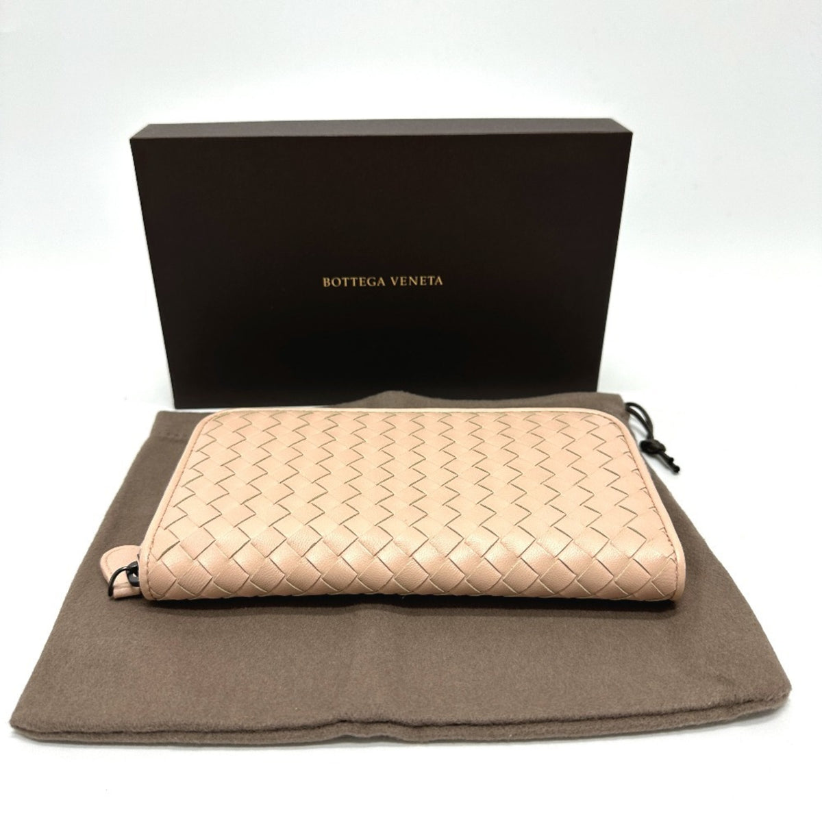 Bottega Veneta Pink Intrecciato Long Wallet (Bi-Fold) (Pre-Owned)