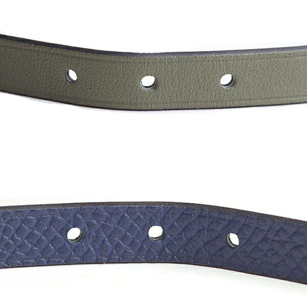 Hermes Navy Epsom Leather Swift Leather Charm Bracelet (Pre-Owned)