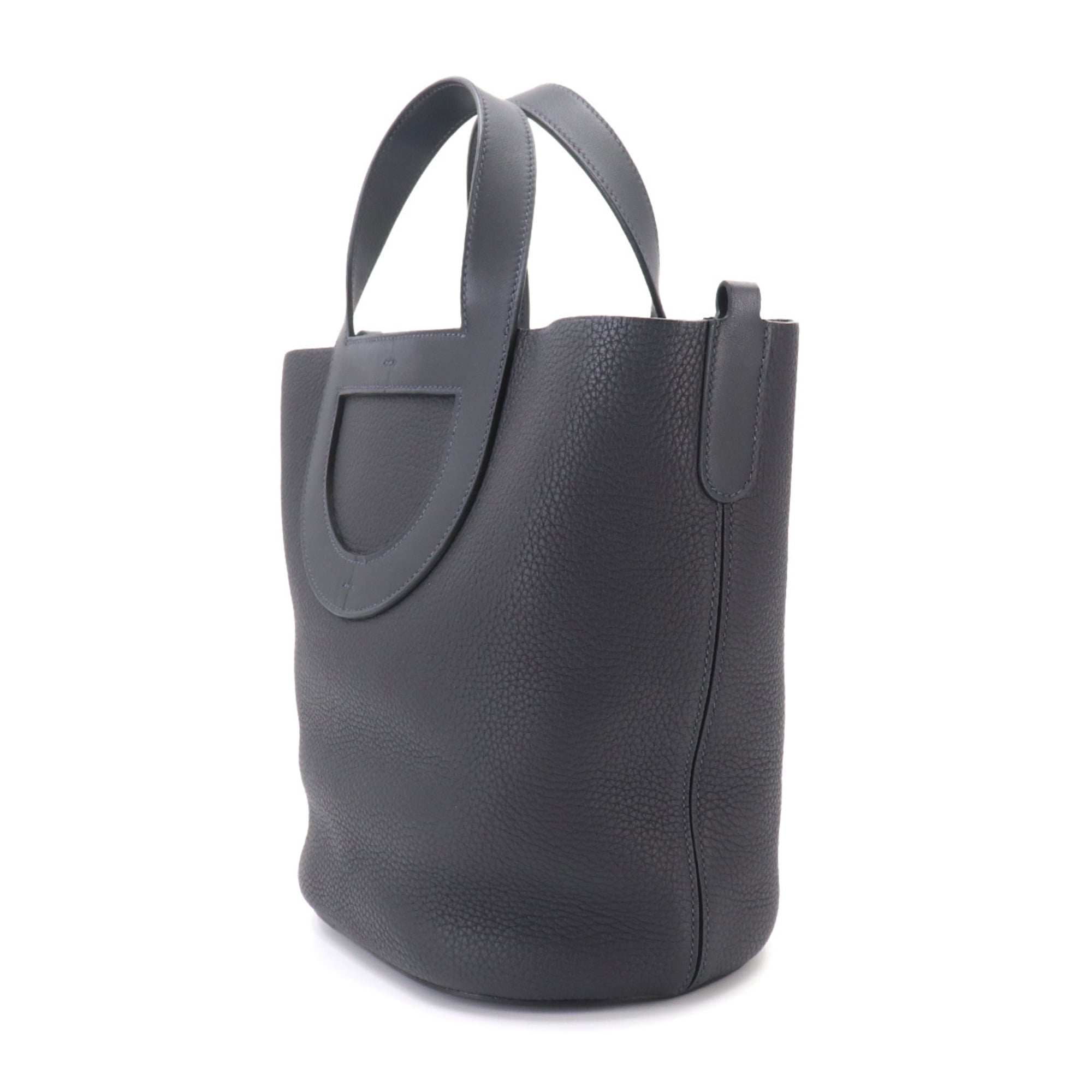 Hermes Silver Taurillon Clemence Leather Swift Leather Handbag (Pre-Owned)