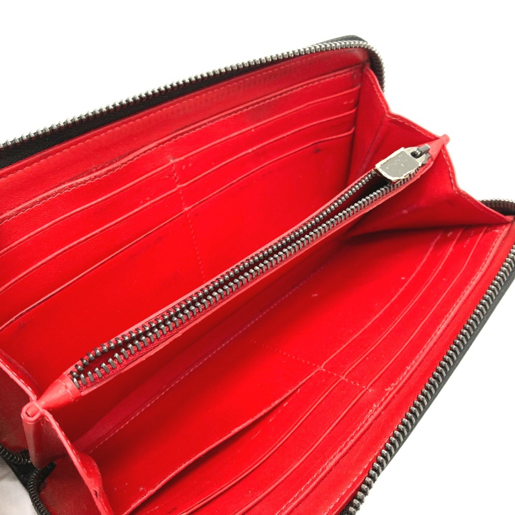 Christian Louboutin Black Leather Long Wallet (Bi-Fold) (Pre-Owned)