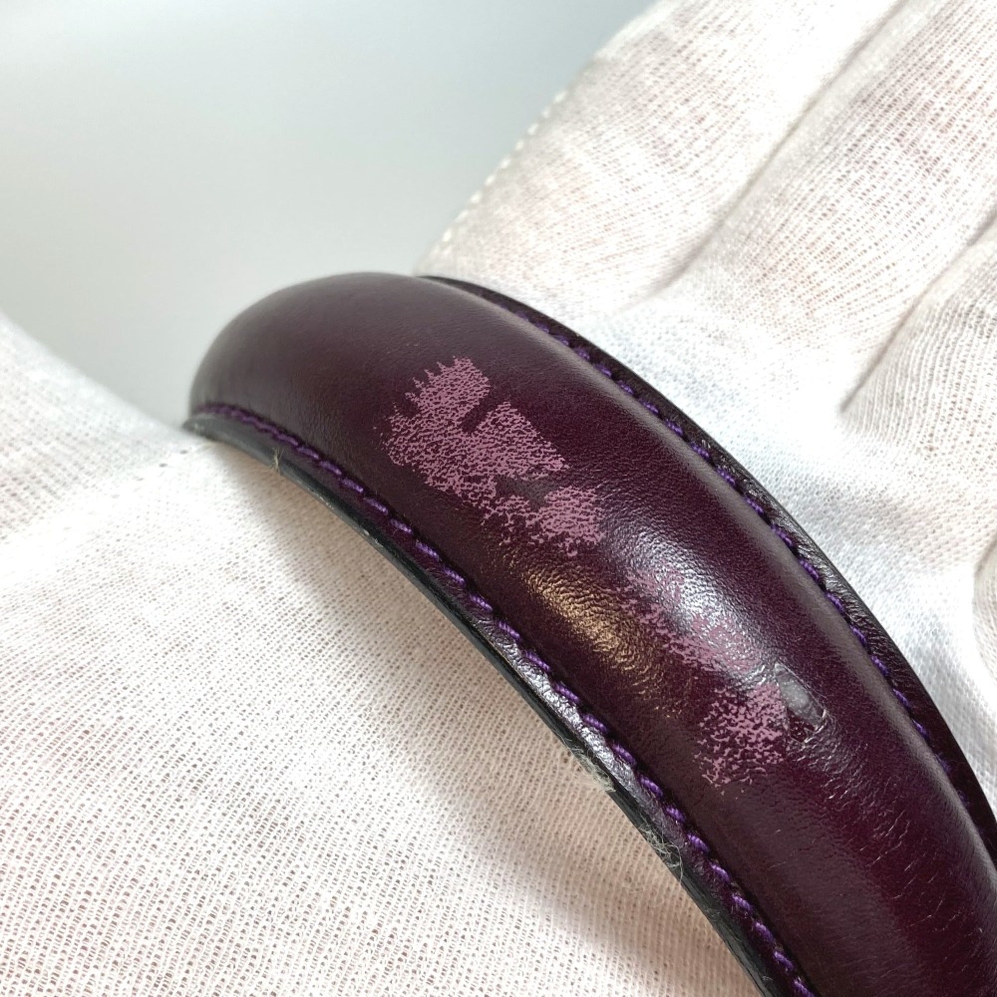Salvatore Ferragamo Purple Leather Handbag (Pre-Owned)