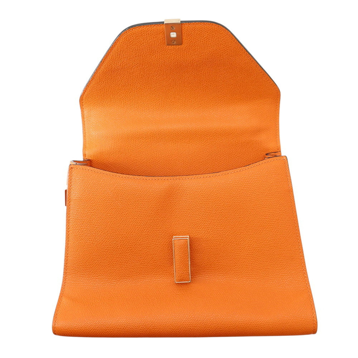 Valextra Orange Leather Handbag (Pre-Owned)