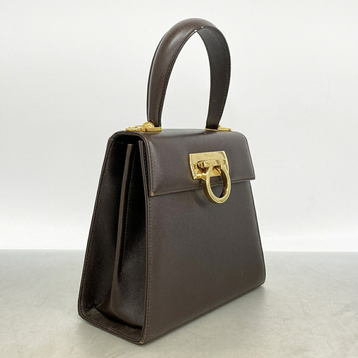 Salvatore Ferragamo Brown Leather Handbag (Pre-Owned)