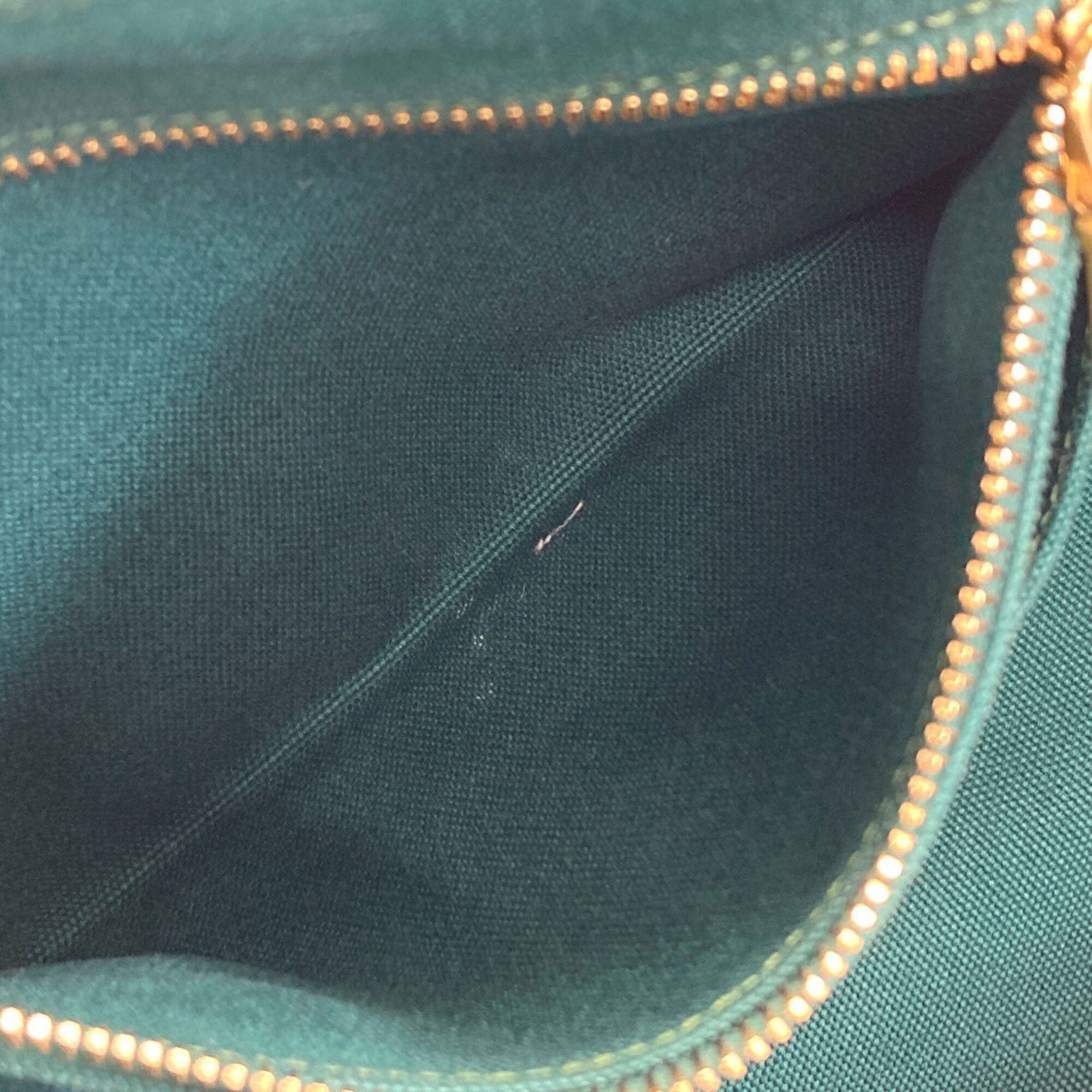 Prada Green Canvas Handbag (Pre-Owned)
