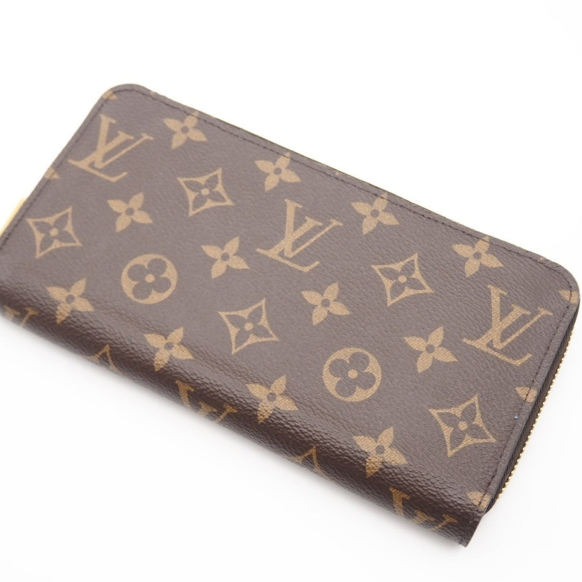 Louis Vuitton Monogram Beige Brown Coated Canvas Long Wallet (Bi-Fold) (Pre-Owned)