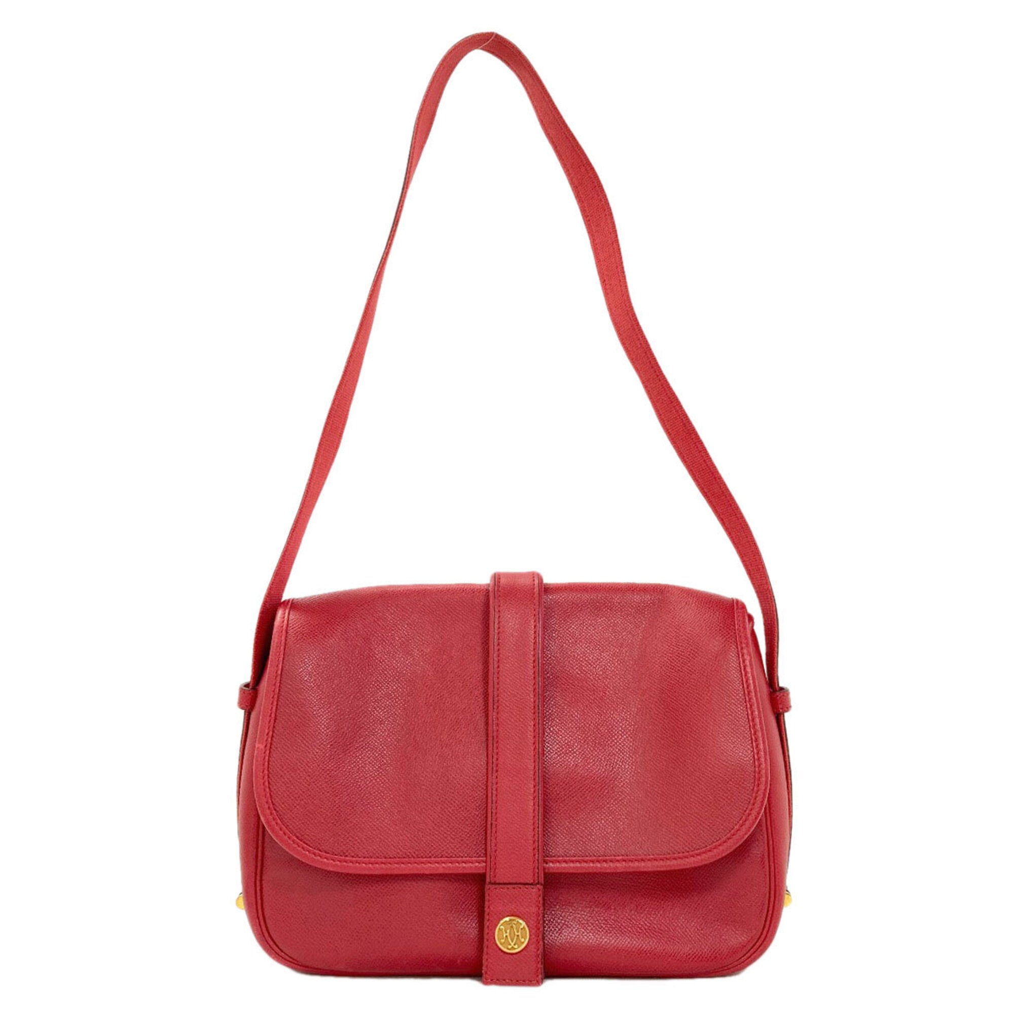 Hermes Red Color Courchevel Leather Shoulder Bag (Pre-Owned)