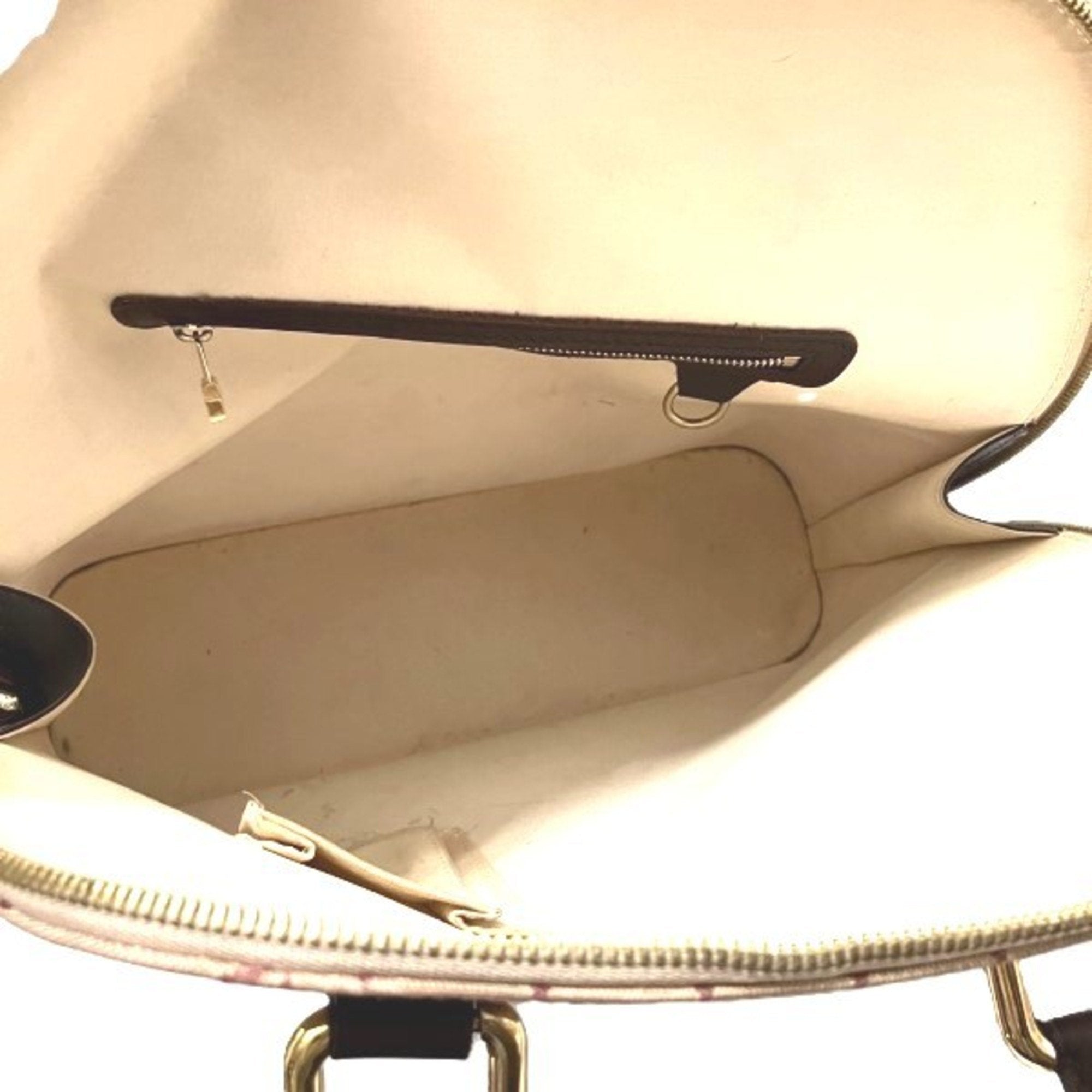 Louis Vuitton Monogram Mini Red Color Canvas Leather Handbag (Pre-Owned)