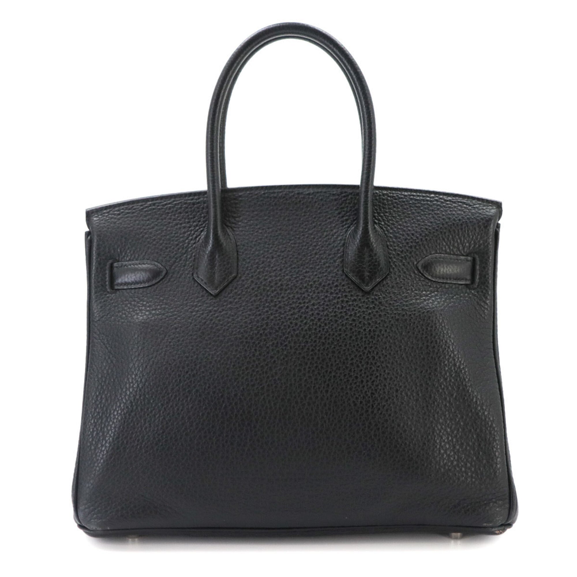 Hermes Black Taurillon Clemence Leather Handbag (Pre-Owned)