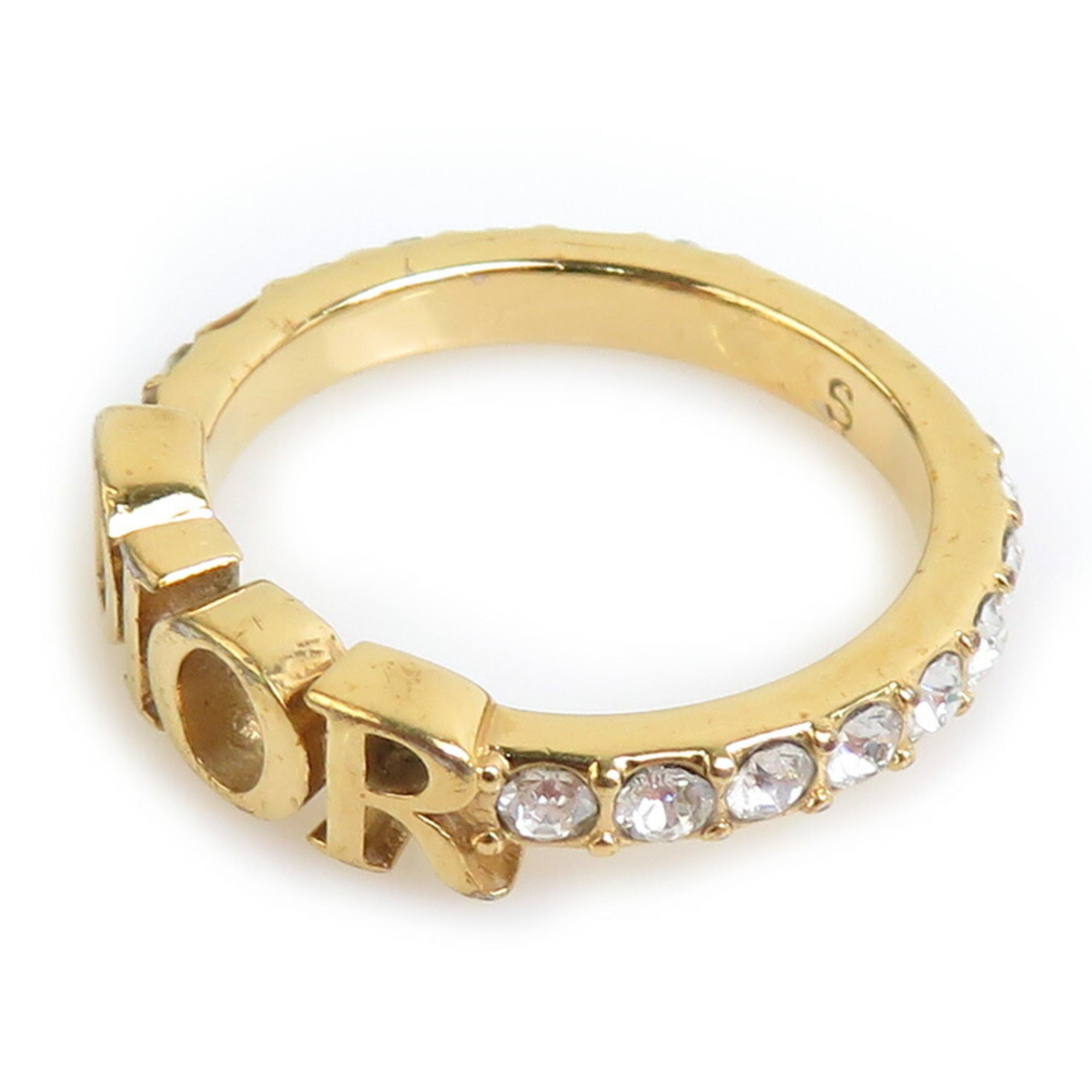 Christian Dior Gold Metal Band Ring (Pre-Owned)