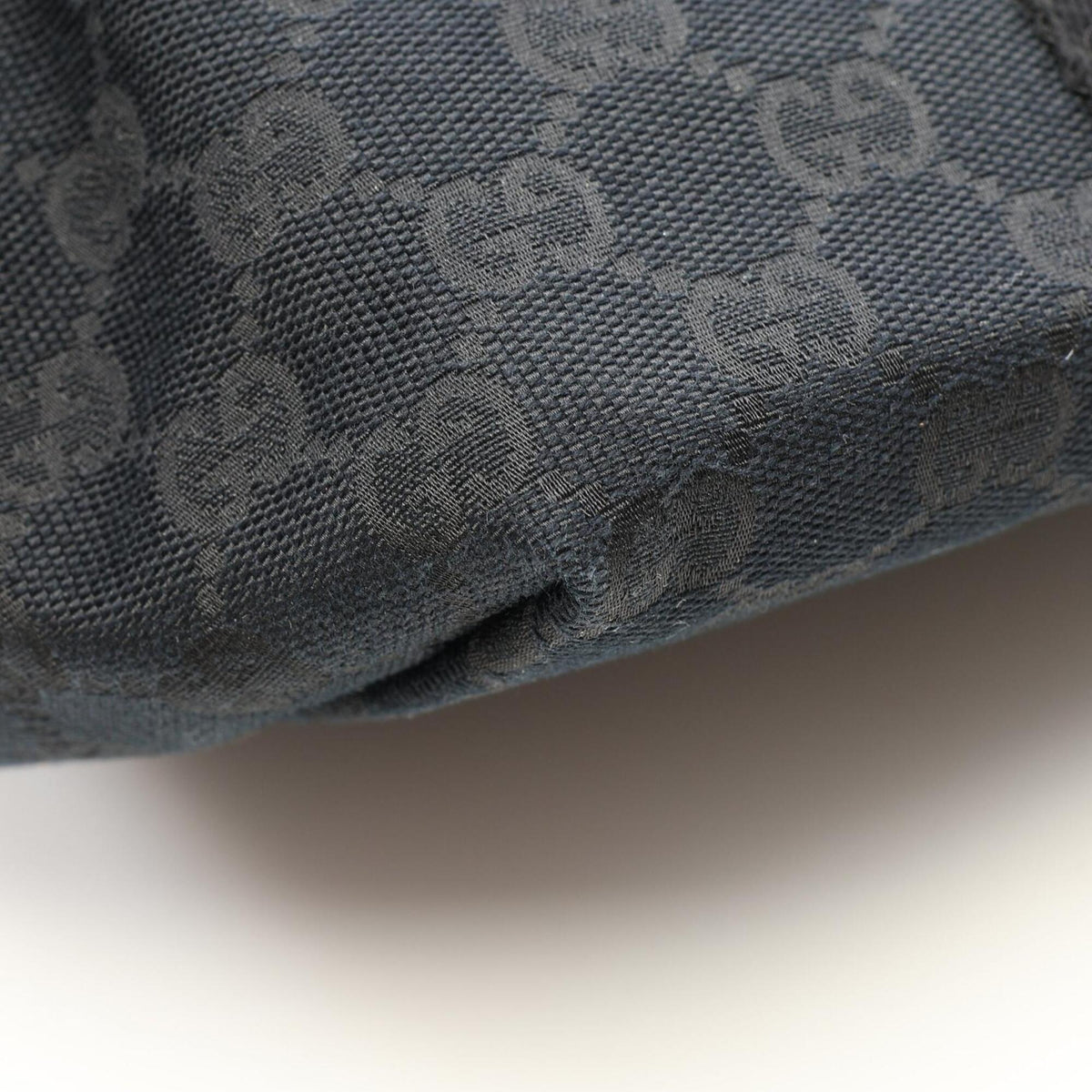 Gucci Black Green Canvas Leather Handbag Tote Bag (Pre-Owned)