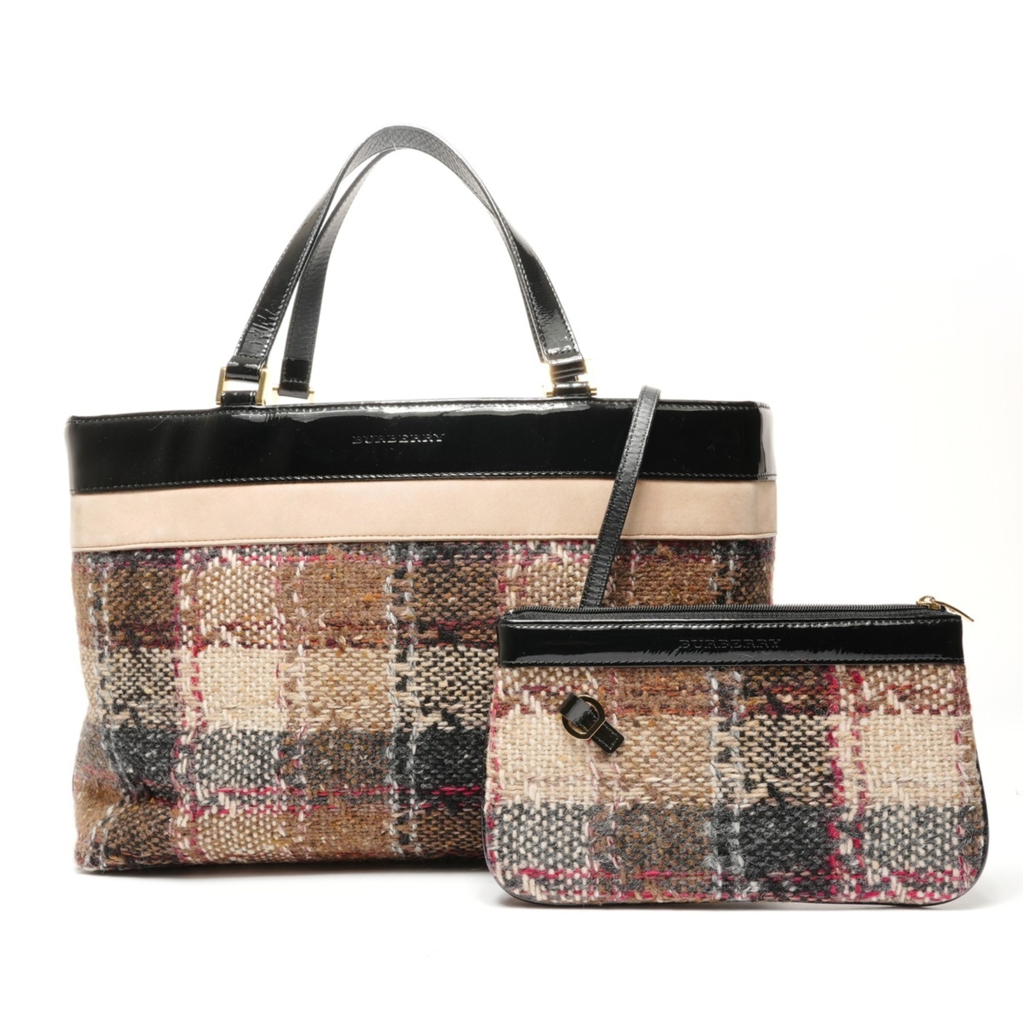 Burberry Beige Tweed Handbag (Pre-Owned)