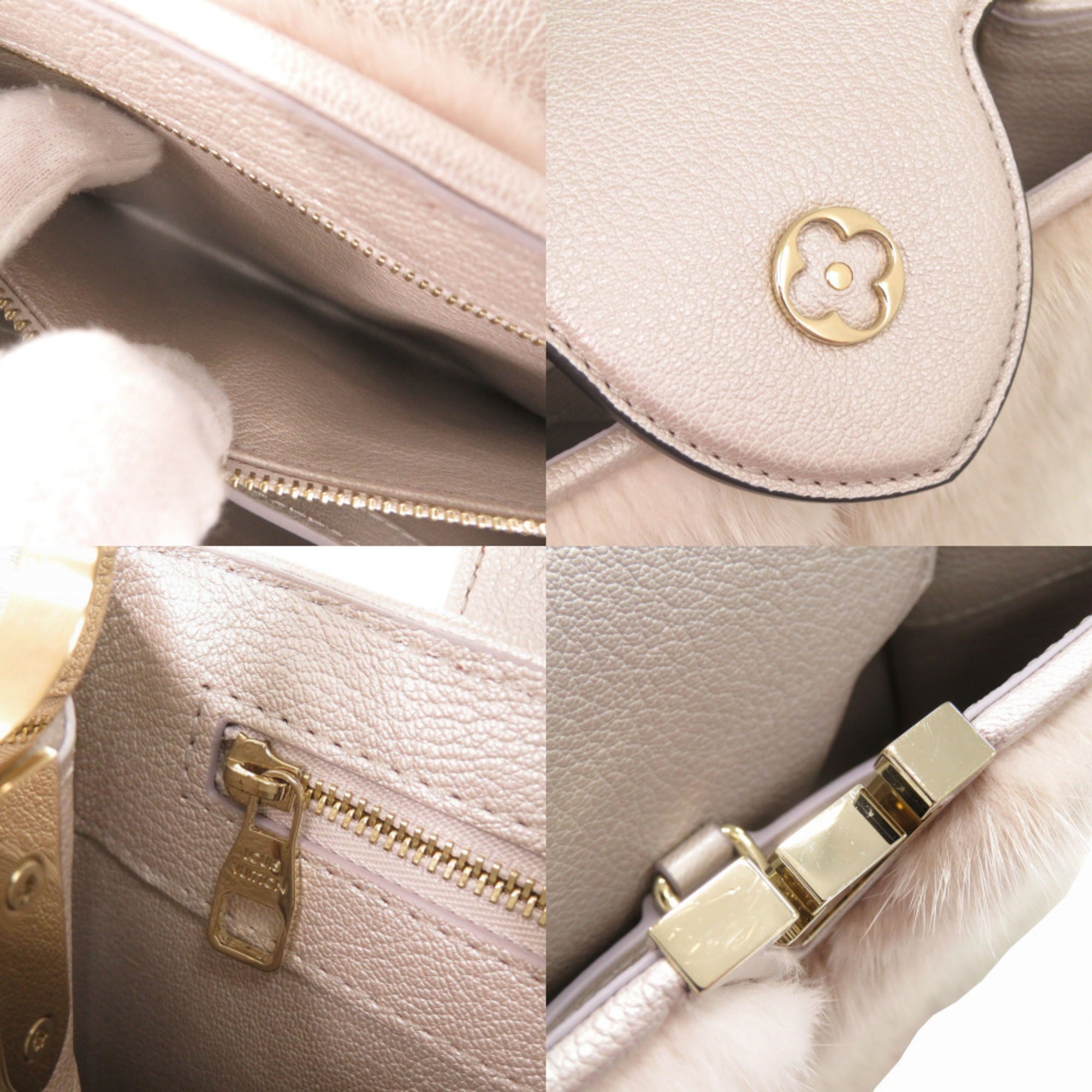 Louis Vuitton Champagne Pink Leather Handbag (Pre-Owned)